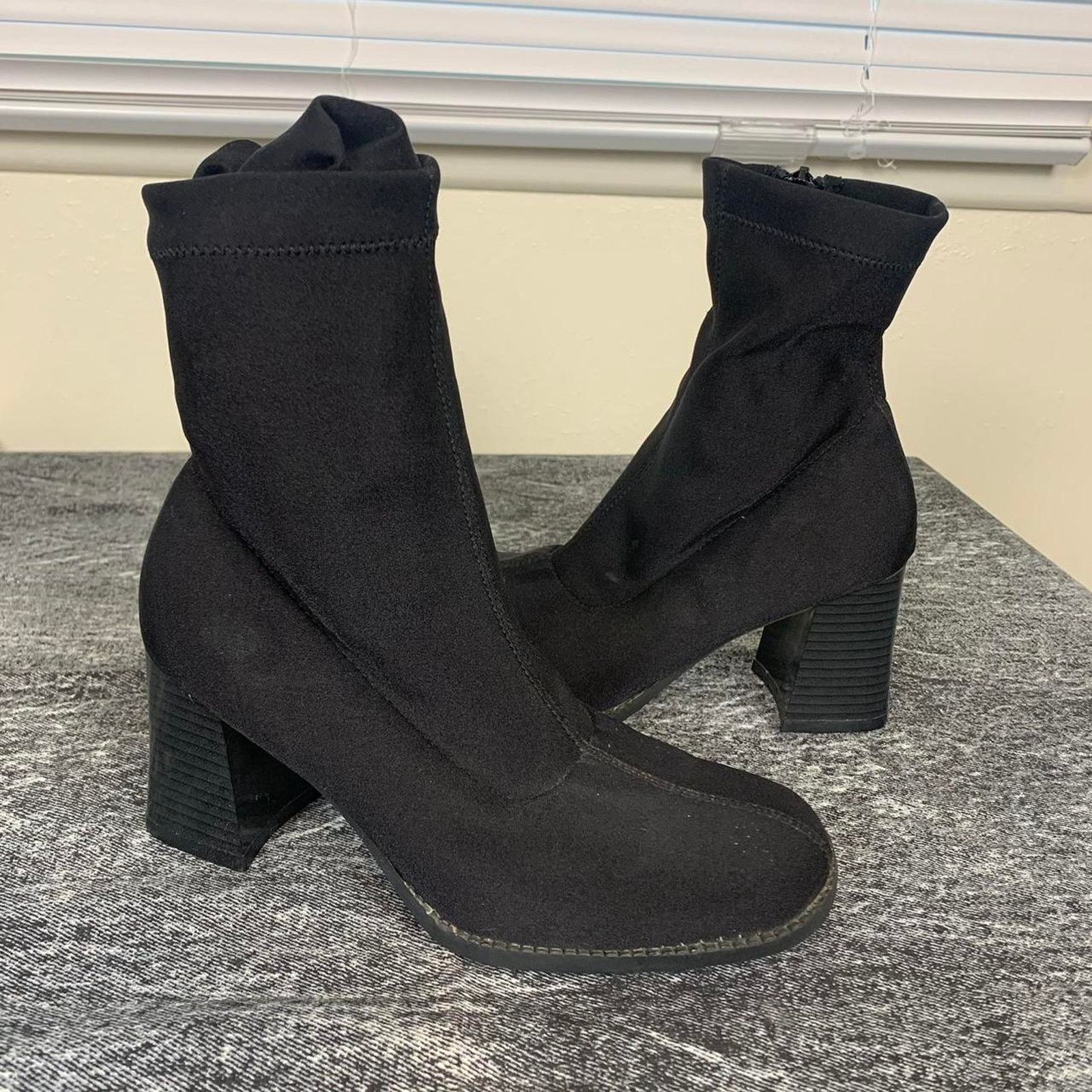 Vintage Neoprene effect high heels ankle boots Size US 6 / IT 36 - 4 Thumbnail