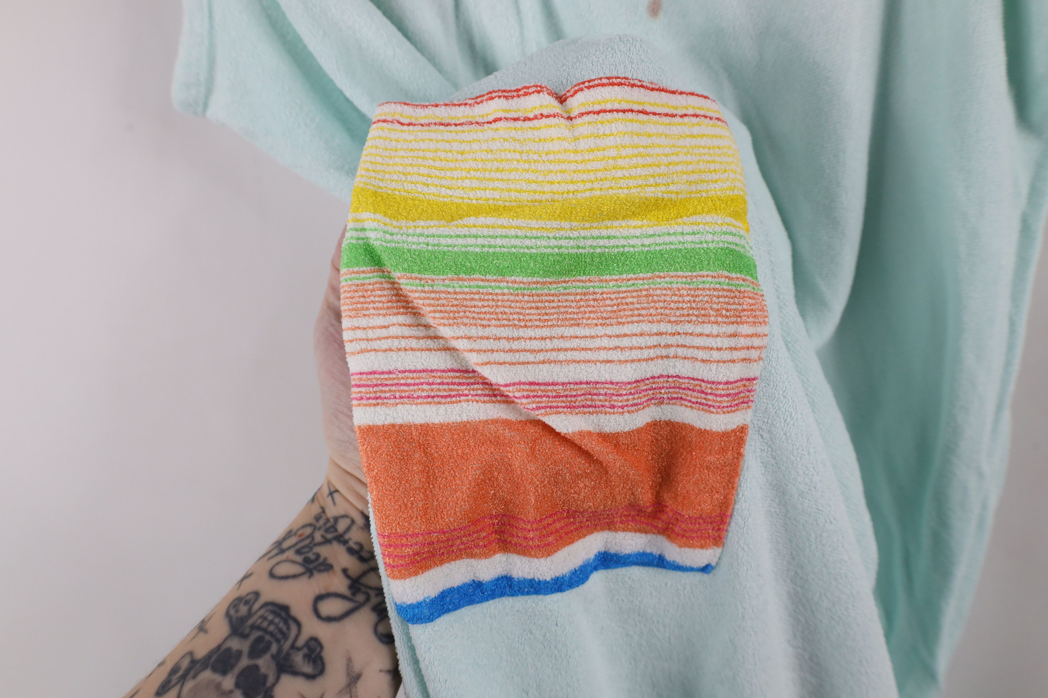 Vintage Vintage 70s Streetwear Cloth Rainbow Striped Beach Shirt Size L / US 10 / IT 46 - 11 Thumbnail