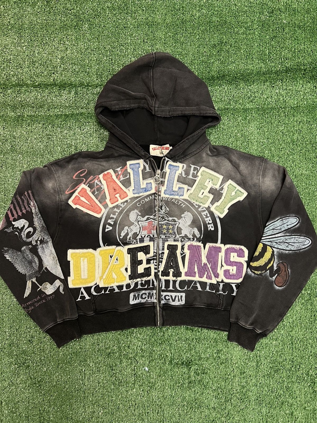 Vale Vale Blasted Zip Up Hoodie Black Size US M / EU 48-50 / 2 - 1 Thumbnail