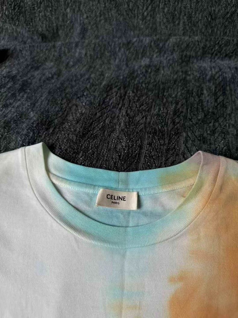 Celine Celine TieDye Short Sleeve T Size US L / EU 52-54 / 3 - 3 Thumbnail