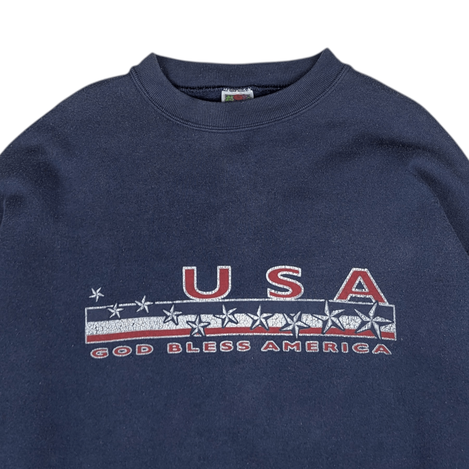 Flag & Anthem 90's USA God Bless America Graphic Logo Sweatshirts Size US XL / EU 56 / 4 - 5 Thumbnail