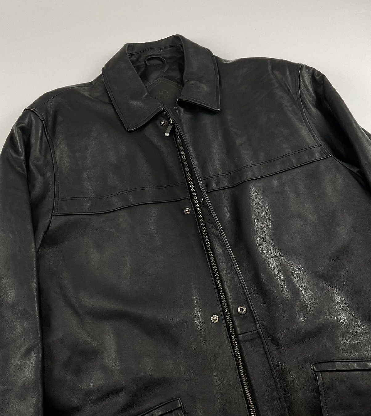 Balenciaga Vintage Balenciaga Leather Jacket Size US XL / EU 56 / 4 - 7 Thumbnail