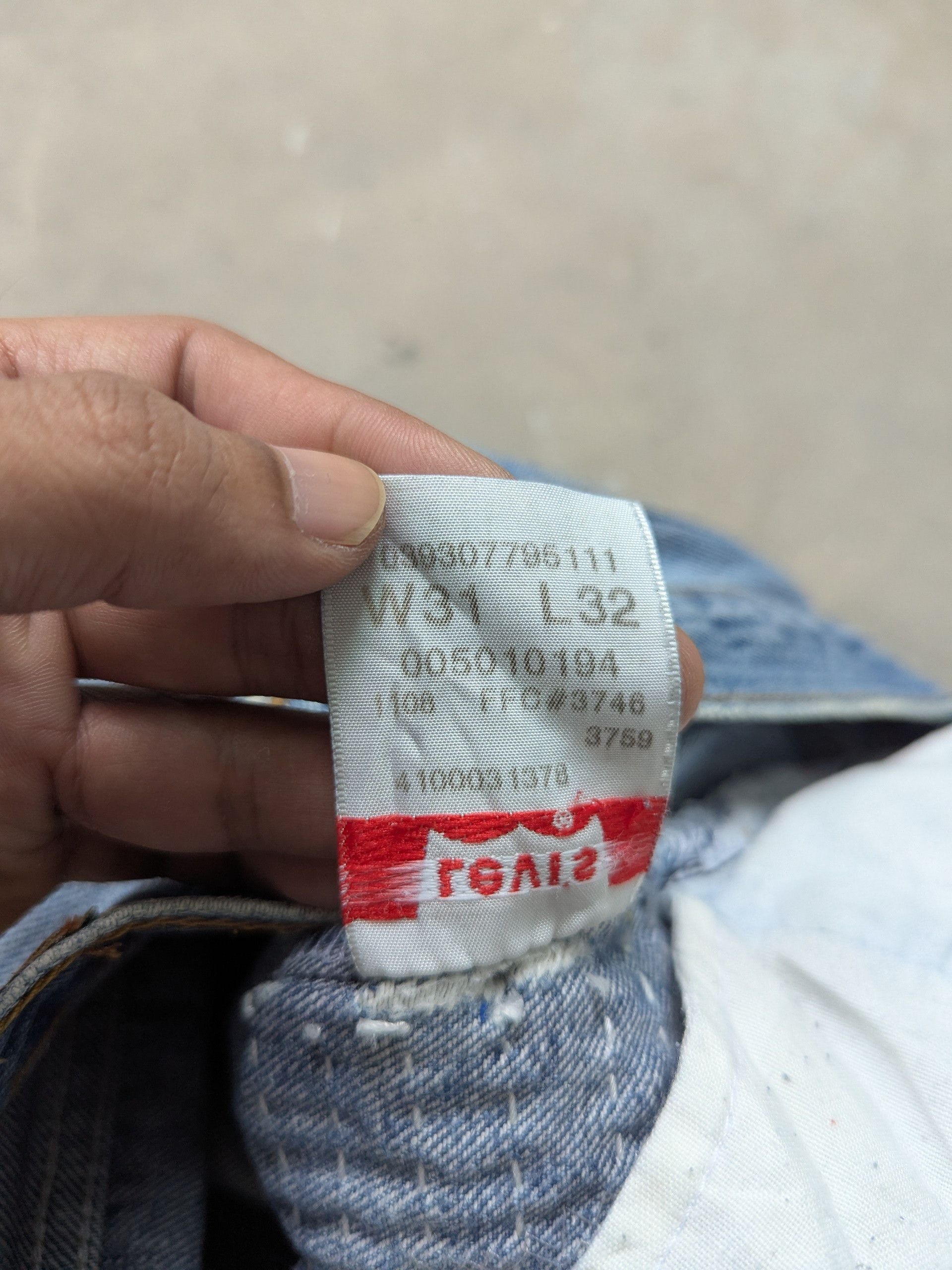 Le Grande Bleu (L.G.B.) × Levi's × Vintage OPEN FOR CUSTOM 🔥 Vintage Levis 501 Inspired Proletareart Size US 31 - 12 Thumbnail