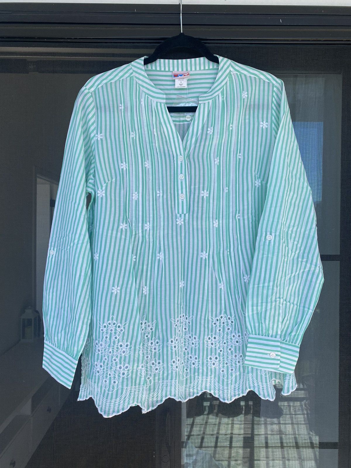 Other American Sweetheart Women's Blouse Size S Cotton Scallop Size S / US 4 / IT 40 - 1 Thumbnail
