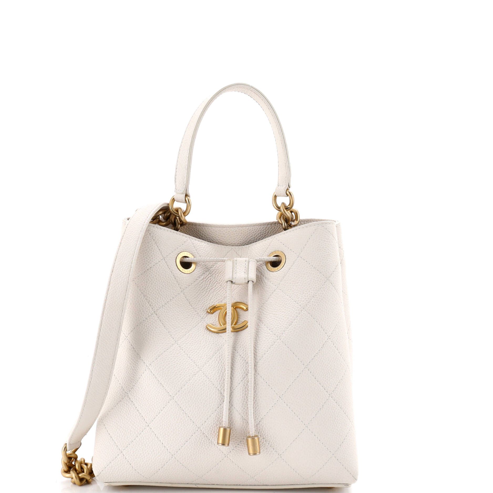 Chanel CC Top Handle Chain Drawstring Bucket Bag Size ONE SIZE - 1 Thumbnail