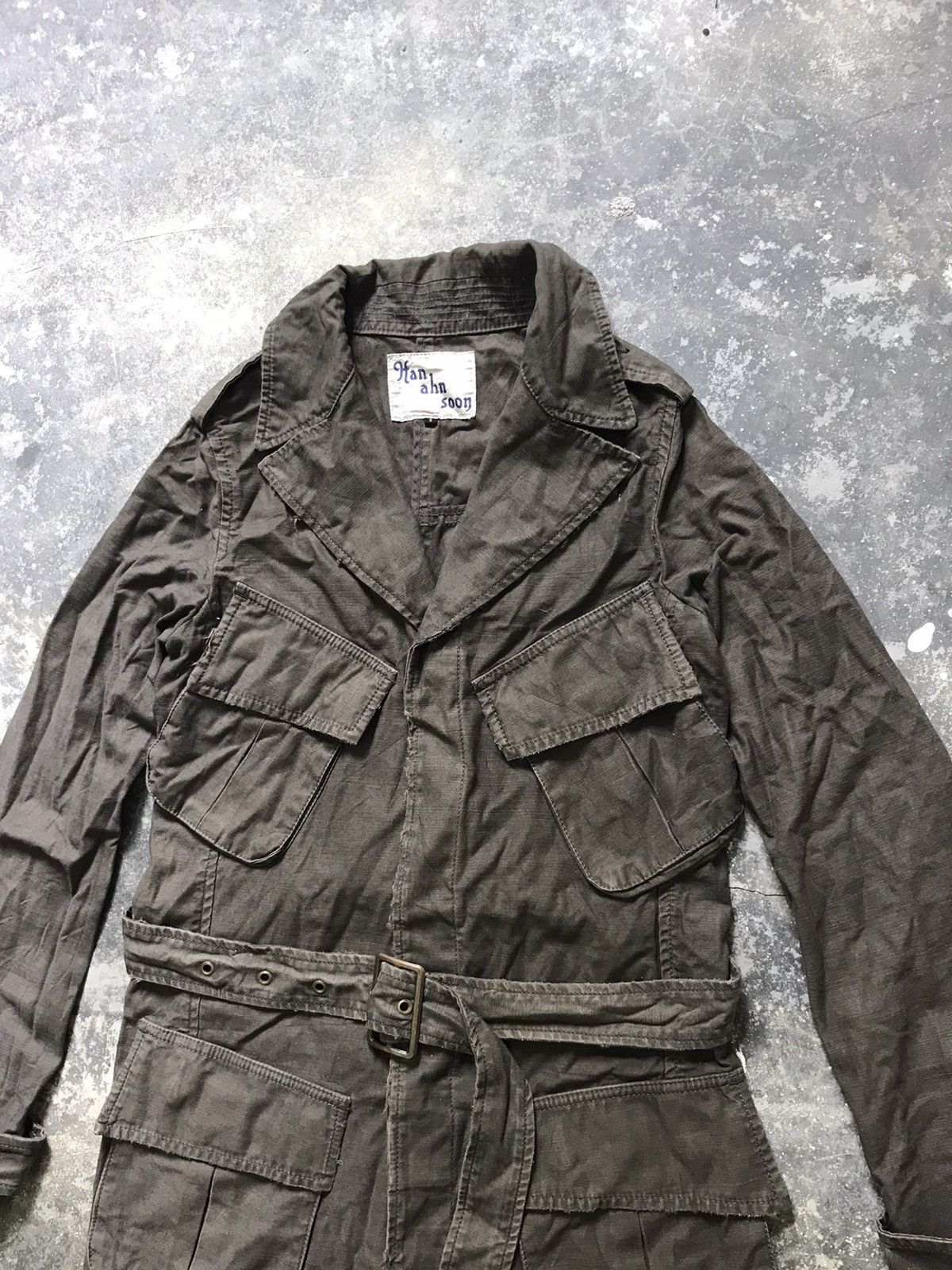 Japanese Brand Han Ahn Soon Army Parka jacket Size S / US 4 / IT 40 - 3 Thumbnail