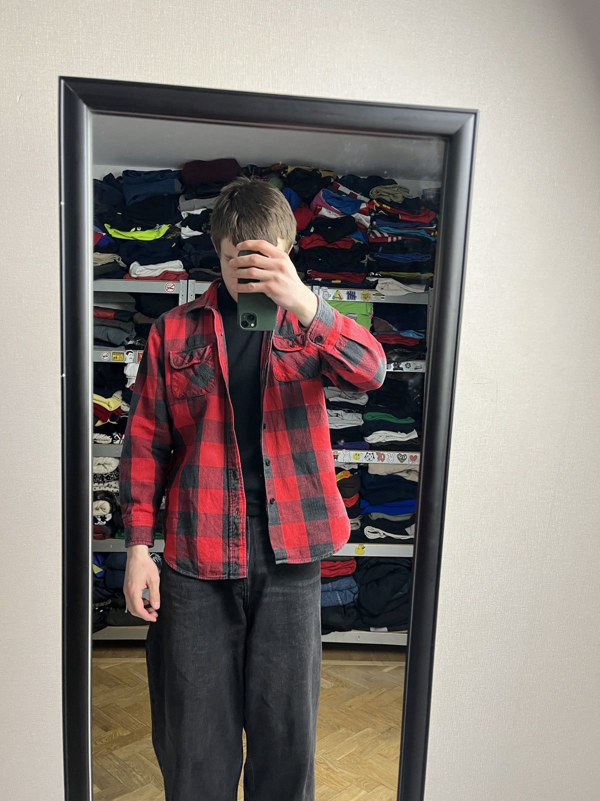 Dickies × Vintage Vintage Dickies Flannel Plaid Shirt Jacket Checked 90’s Rare Size US L / EU 52-54 / 3 - 2 Thumbnail