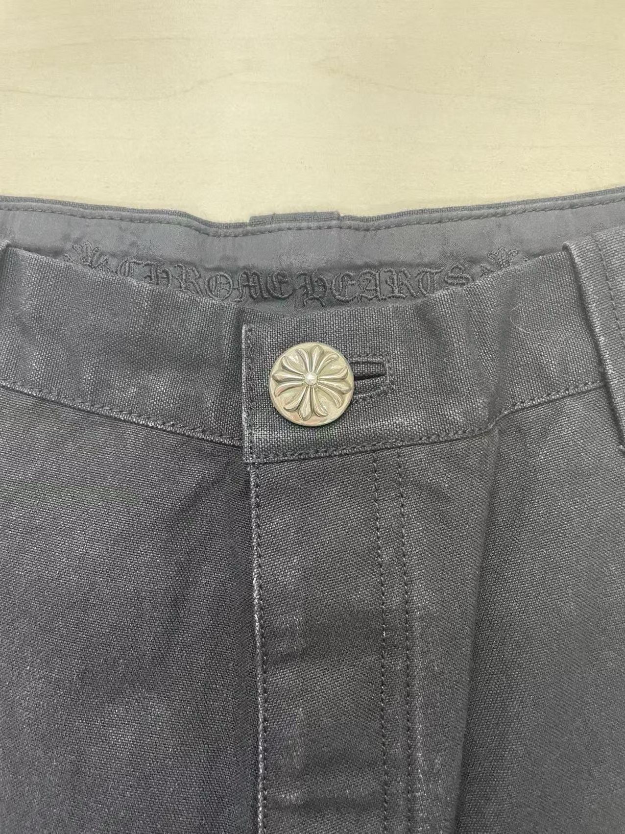 Chrome Hearts Chrome Hearts Black Cross Leather Patch Silver Button Shorts Size US 34 / EU 50 - 3 Thumbnail
