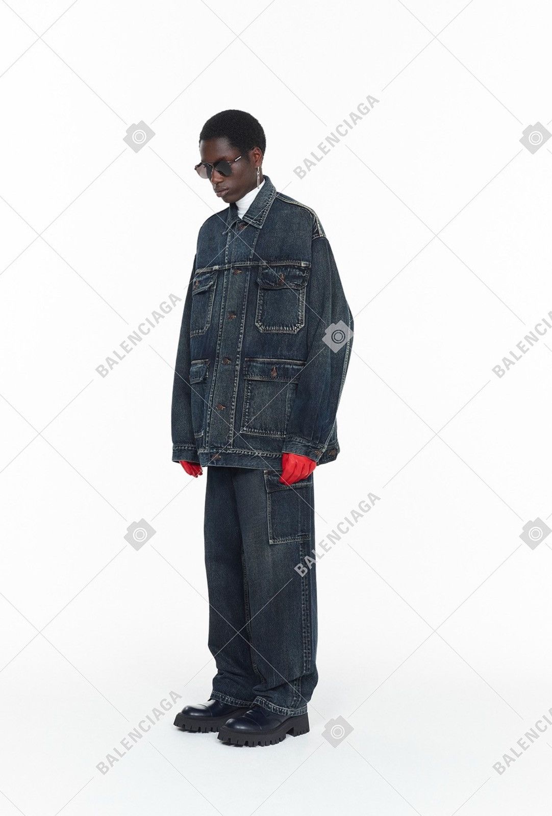 Balenciaga Balenciaga FW20 Baggy Denim Cargo Sz.29 Size US 29 - 1 Thumbnail