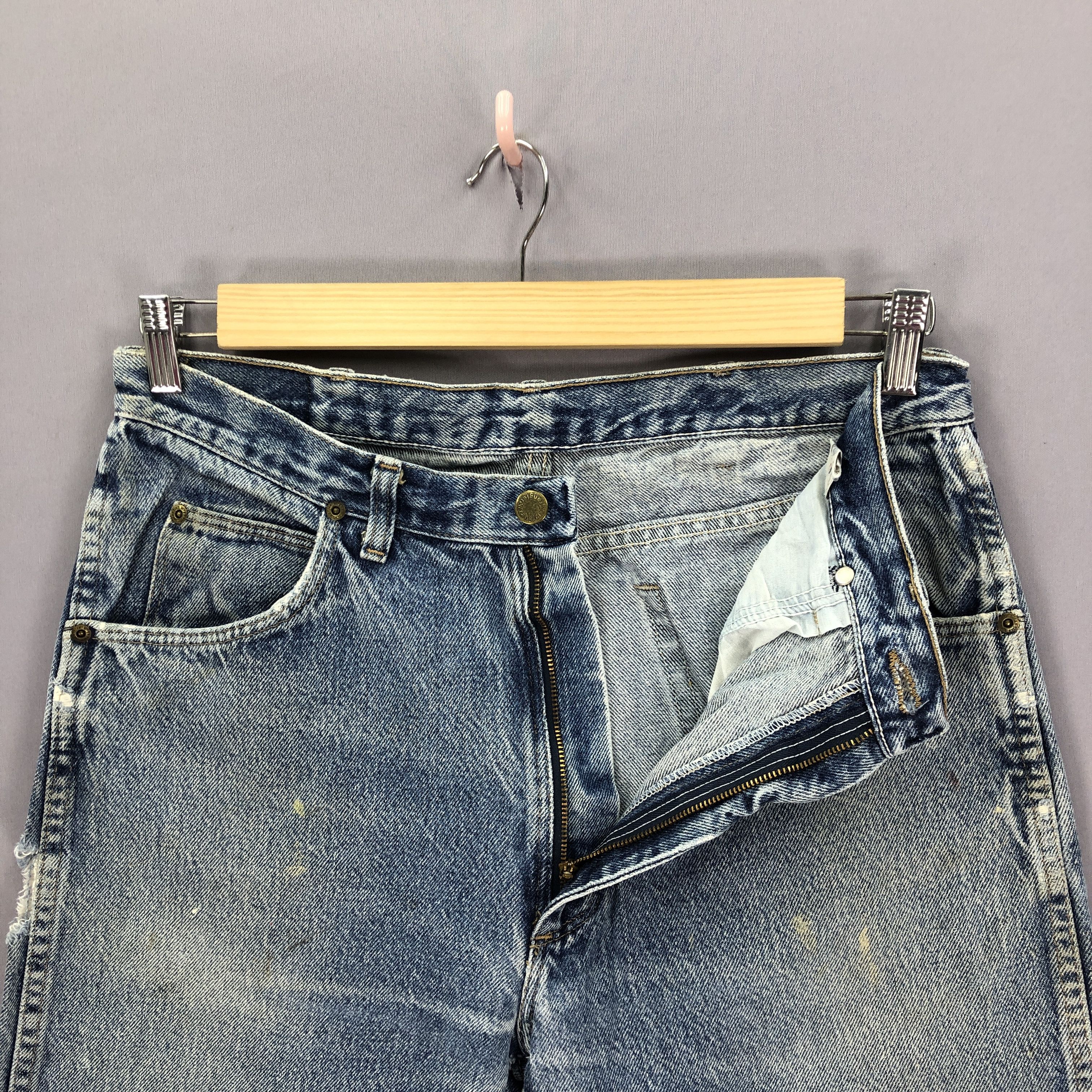Wrangler Vintage Distressed Wrangler Jeans Faded Light Wash Denim Size US 32 / EU 48 - 5 Thumbnail