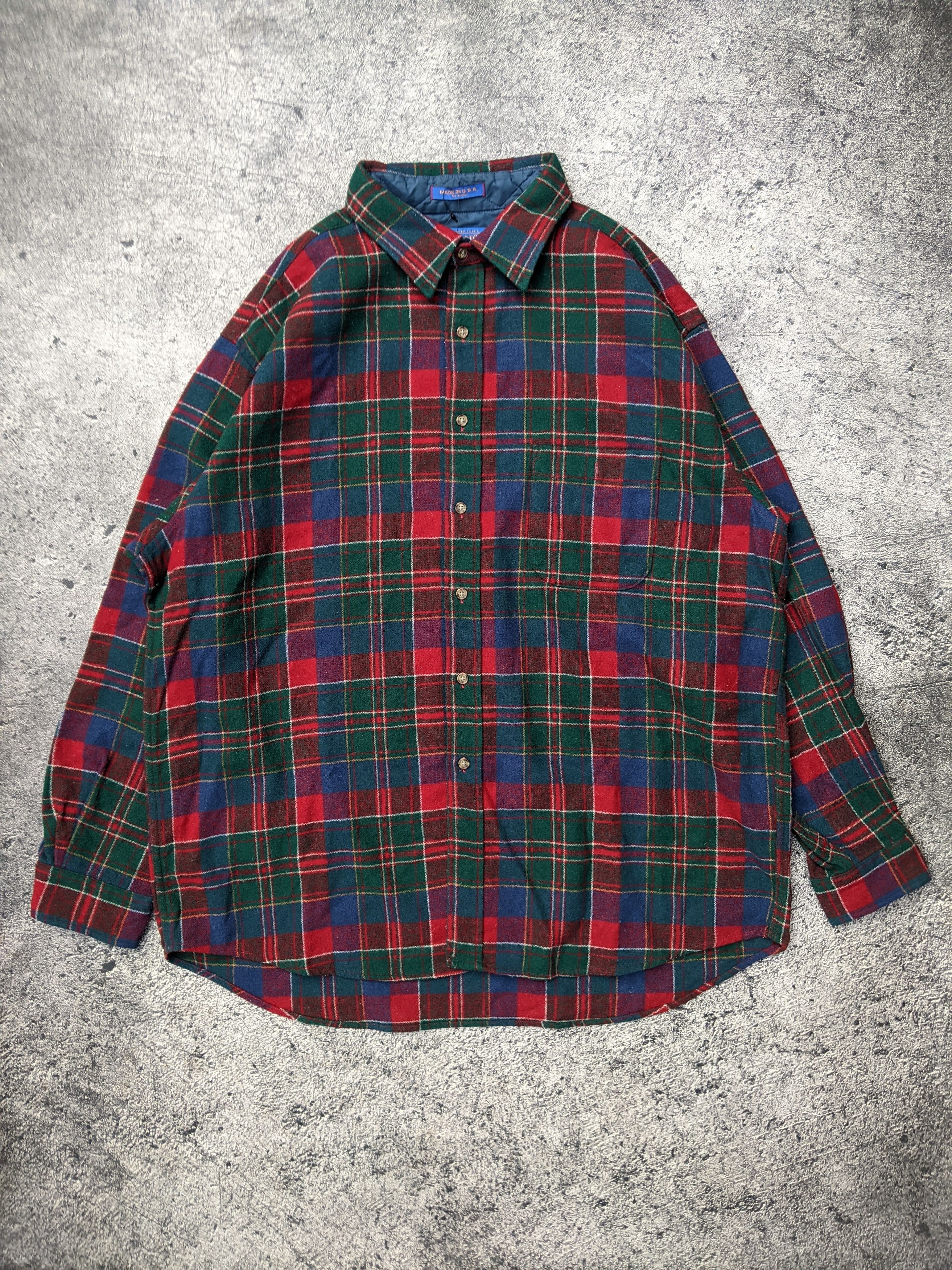 Pendleton Pendleton Vintage Made In USA Wool Flannel Size US XL / EU 56 / 4 - 1 Thumbnail