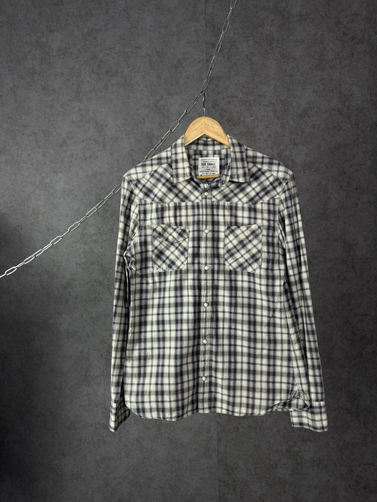 Allsaints Allsaints vintage designer checkered shirt Size US S / EU 44-46 / 1 - 1 Thumbnail