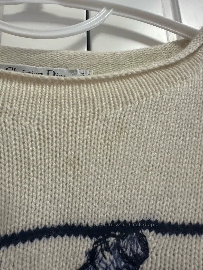 Dior Dior Boat trade embroidery logo cashmere striped sweater Size XS / US 0-2 / IT 36-38 - 3 Thumbnail