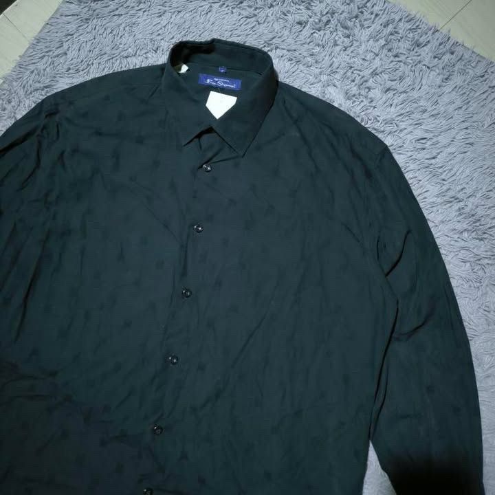 Ben Sherman × Other UK × Vintage Ben Sherman Mono off black basic long sleeves Shirt Size Xl Size US XL / EU 56 / 4 - 4 Thumbnail