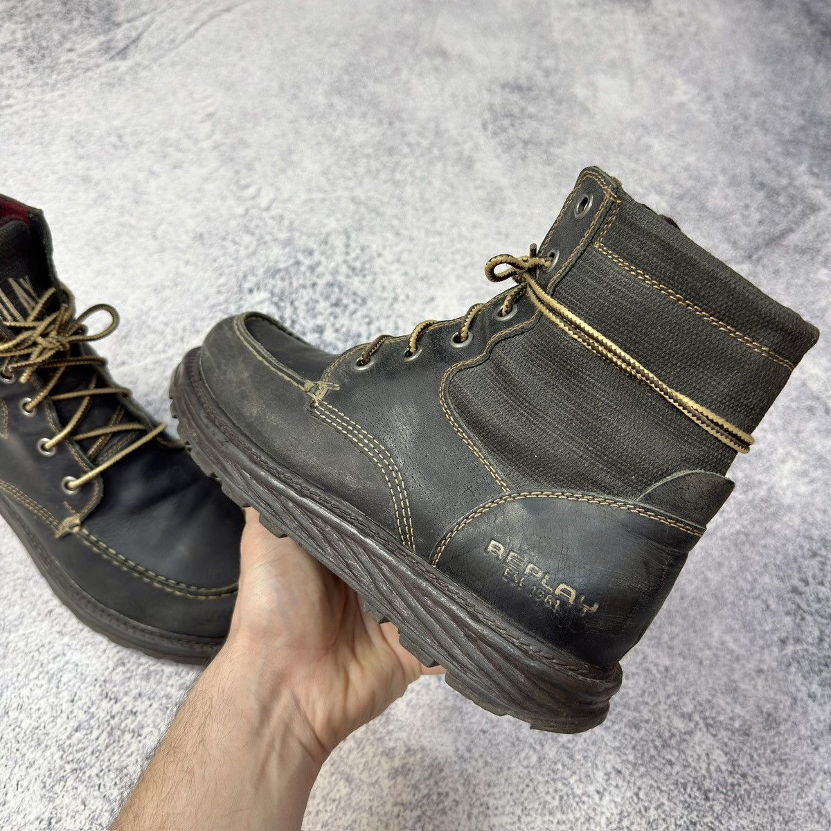 Replay × Vintage Replay Moc Toe Mens Boots Size US 8 / EU 41 - 9 Thumbnail