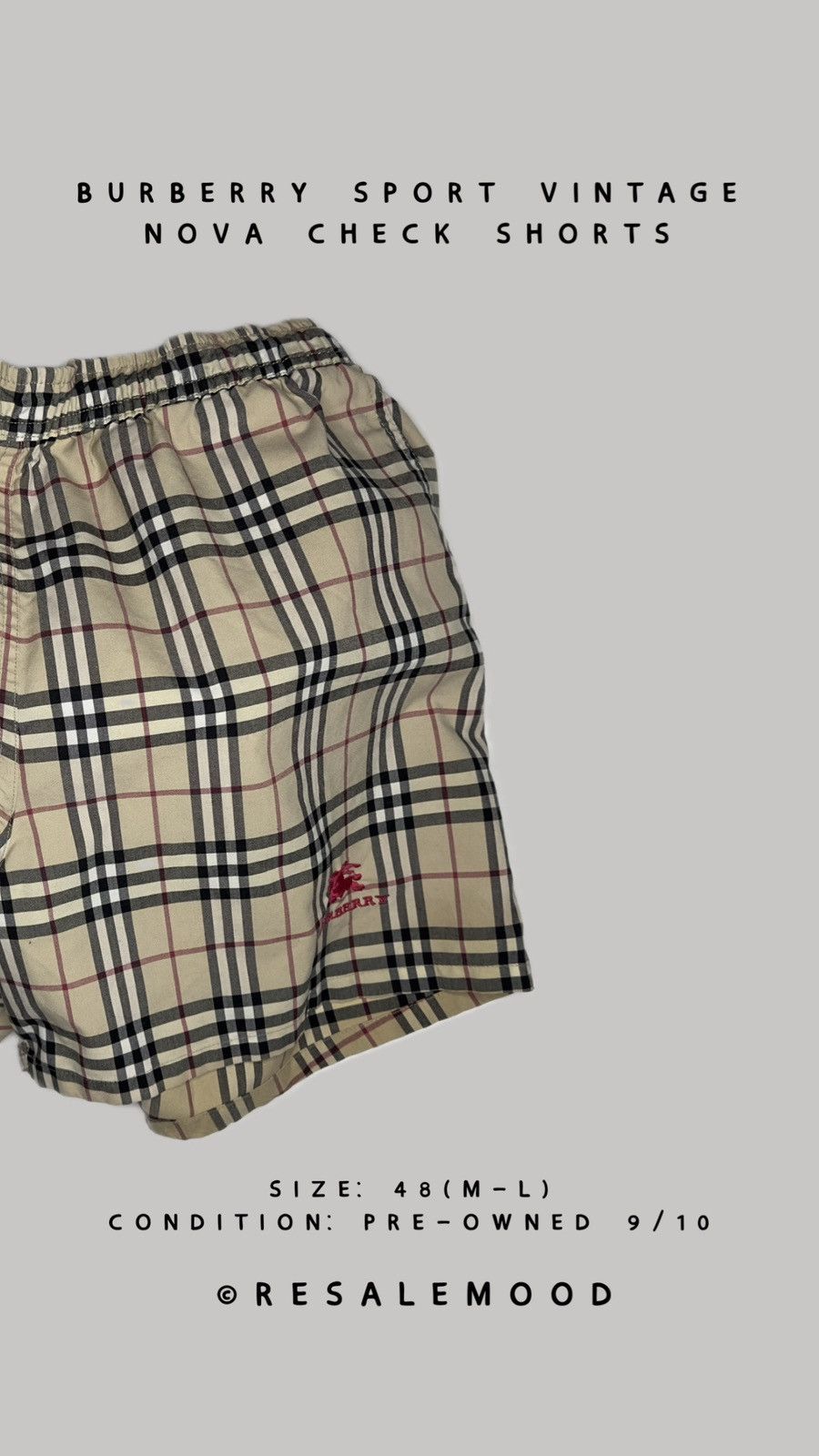 Burberry × Vintage Burberry Sport vintage nova check shorts rare items Size US 40 / EU 56 - 3 Thumbnail