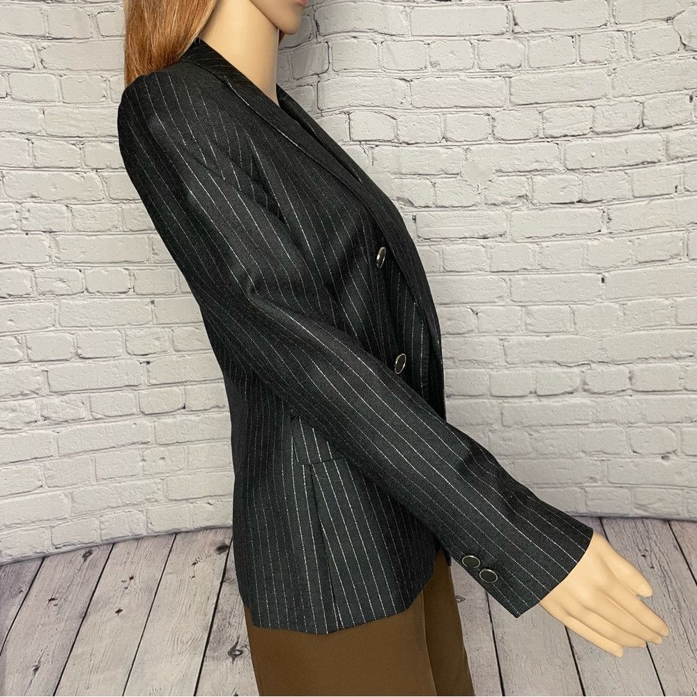 Massimo Dutti NWT New Massimo Dutti Wool Pinstripe Black Blazer Size 4 Size S / US 4 / IT 40 - 3 Thumbnail