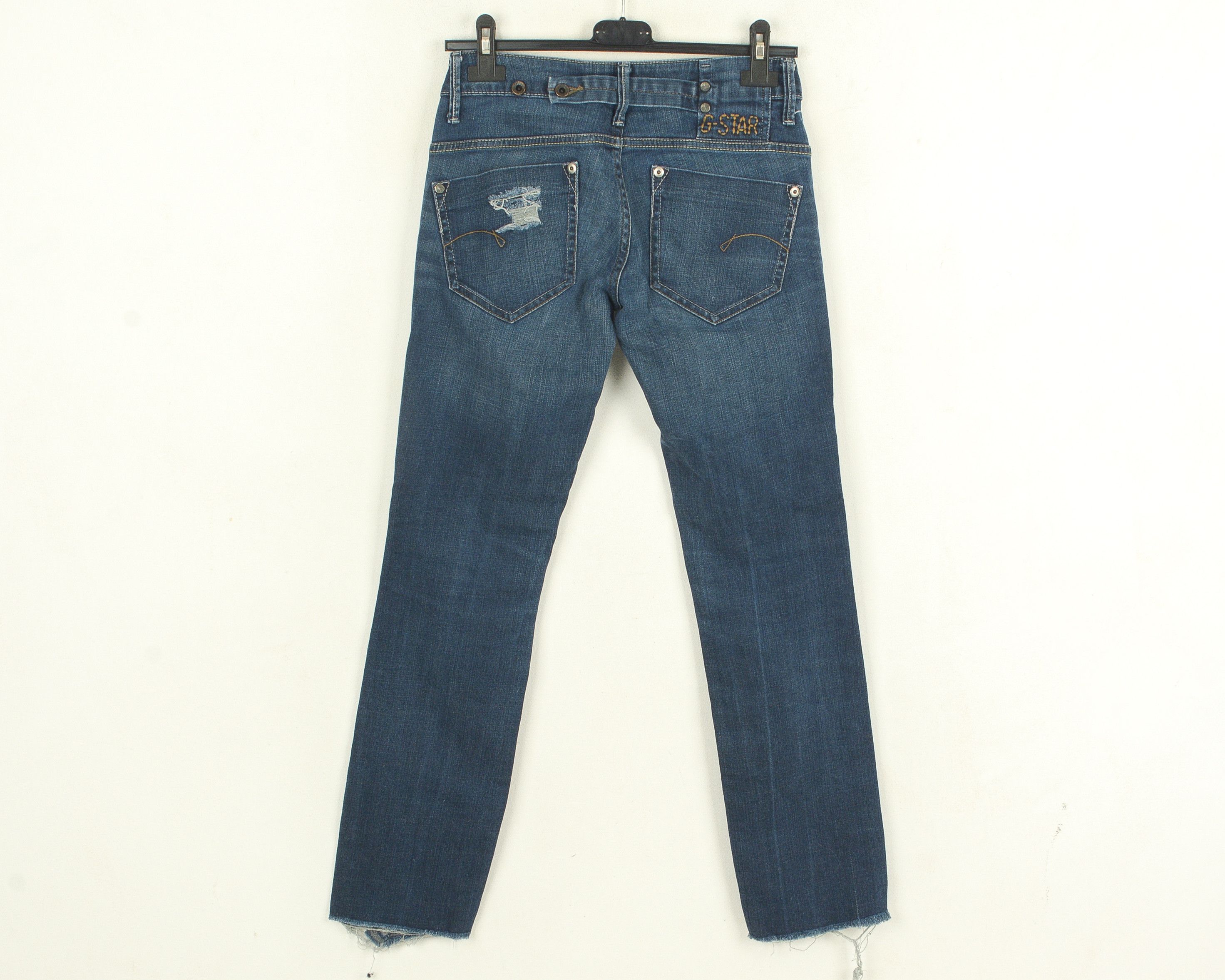 G-Star Midge Straight Women Jeans W26 L34 Trousers Pants Ripped Zip Size 26" / US 2 / IT 38 - 3 Thumbnail