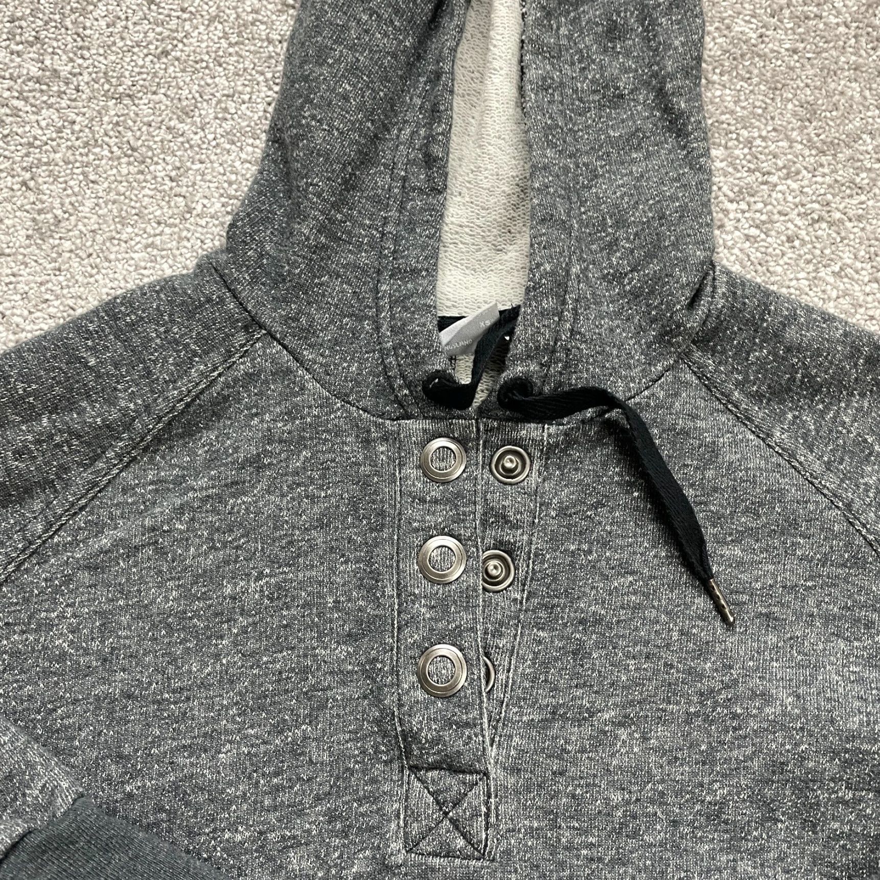 Vintage Columbia Hoodie Womens XS Gray 3/4 Sleeve Pullover Outdoor Casual Knit Sweatshirt Jacket Size XS / US 0-2 / IT 36-38 - 3 Thumbnail