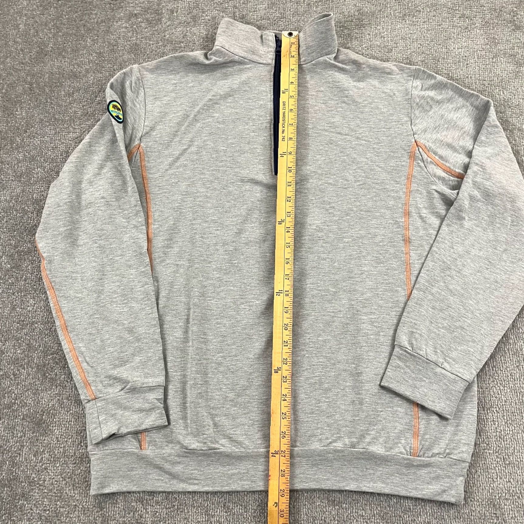 Vintage WEARS WOODY Mens Pullover Sweater Gray XL 1/4 Zip Knit Stretch All Seasons Size US XL / EU 56 / 4 - 4 Thumbnail