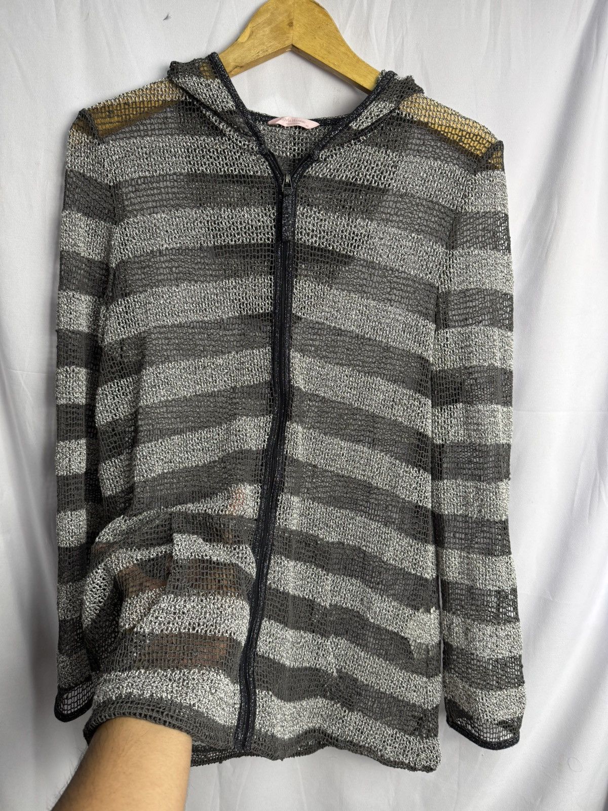 Beauty Beast × Hysteric Glamour × Japanese Brand Net Striped Hoodie Archived Styled Olivia Ifsix Lgb Goa Size US M / EU 48-50 / 2 - 5 Thumbnail