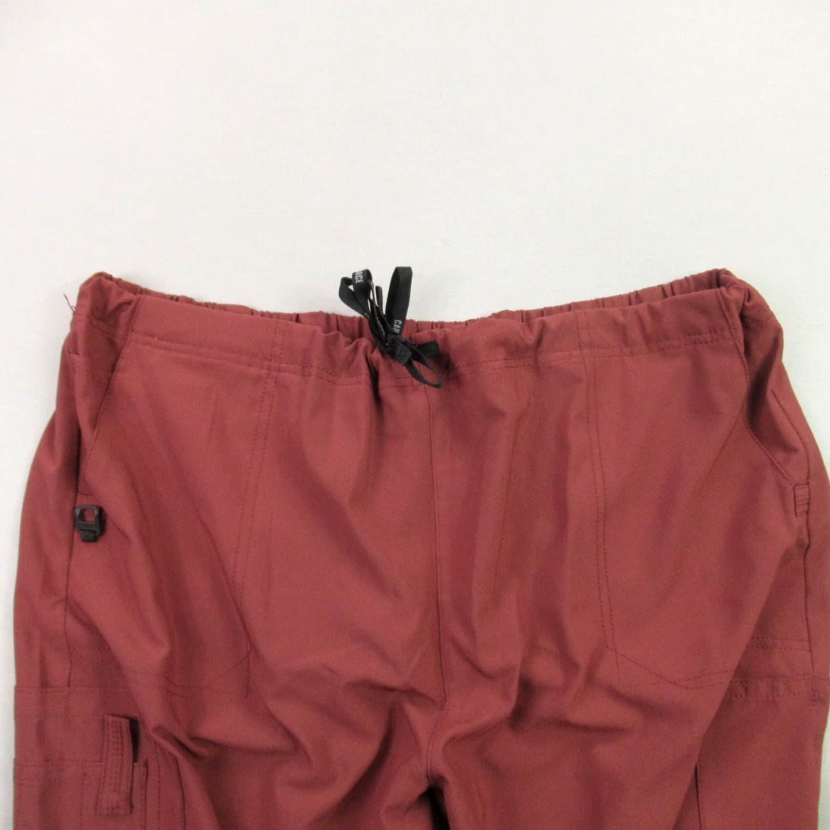 Carhartt Carhartt Pants Women 3XL Lightweight Straight Leg Burgundy Drawstring Flex Force Size 40" / US 18 - 2 Thumbnail