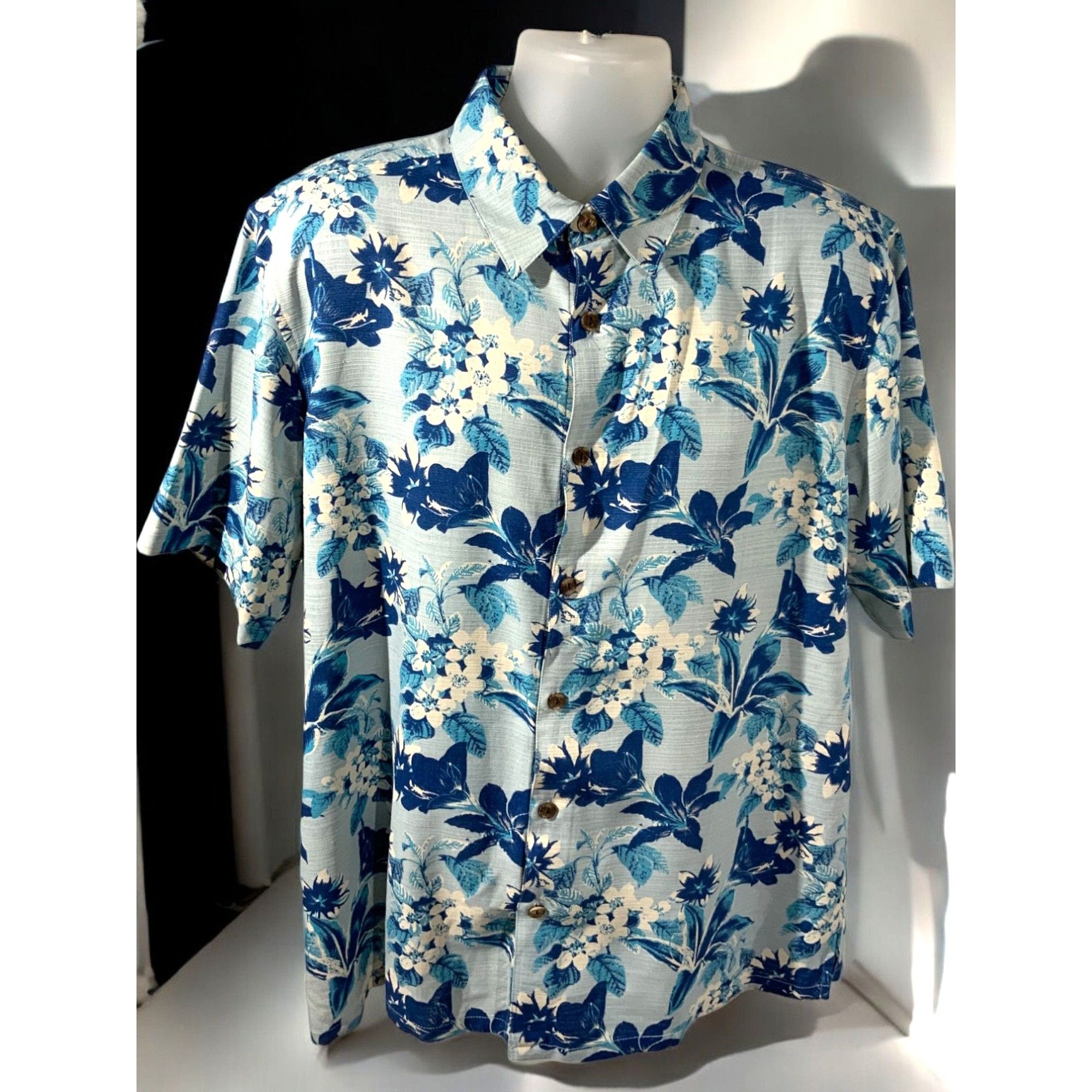 Other Island Republic Vintage Collection XL Silk Hawaiian Shirt Size US XL / EU 56 / 4 - 7 Thumbnail