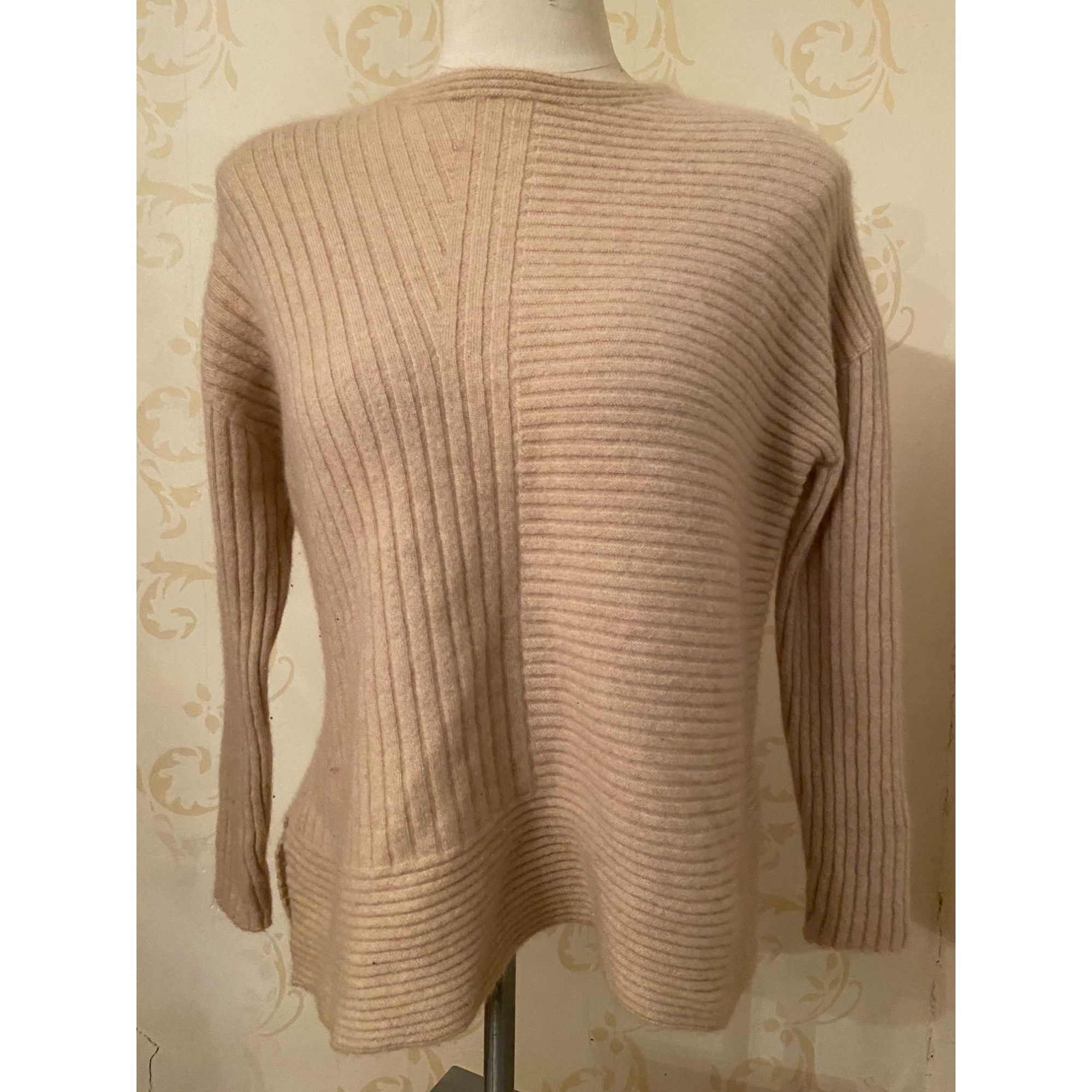 image of Eileen Fisher 100% Cashmere Beige Ribbed Sweater Ladies Smal, Women's (Size Small)