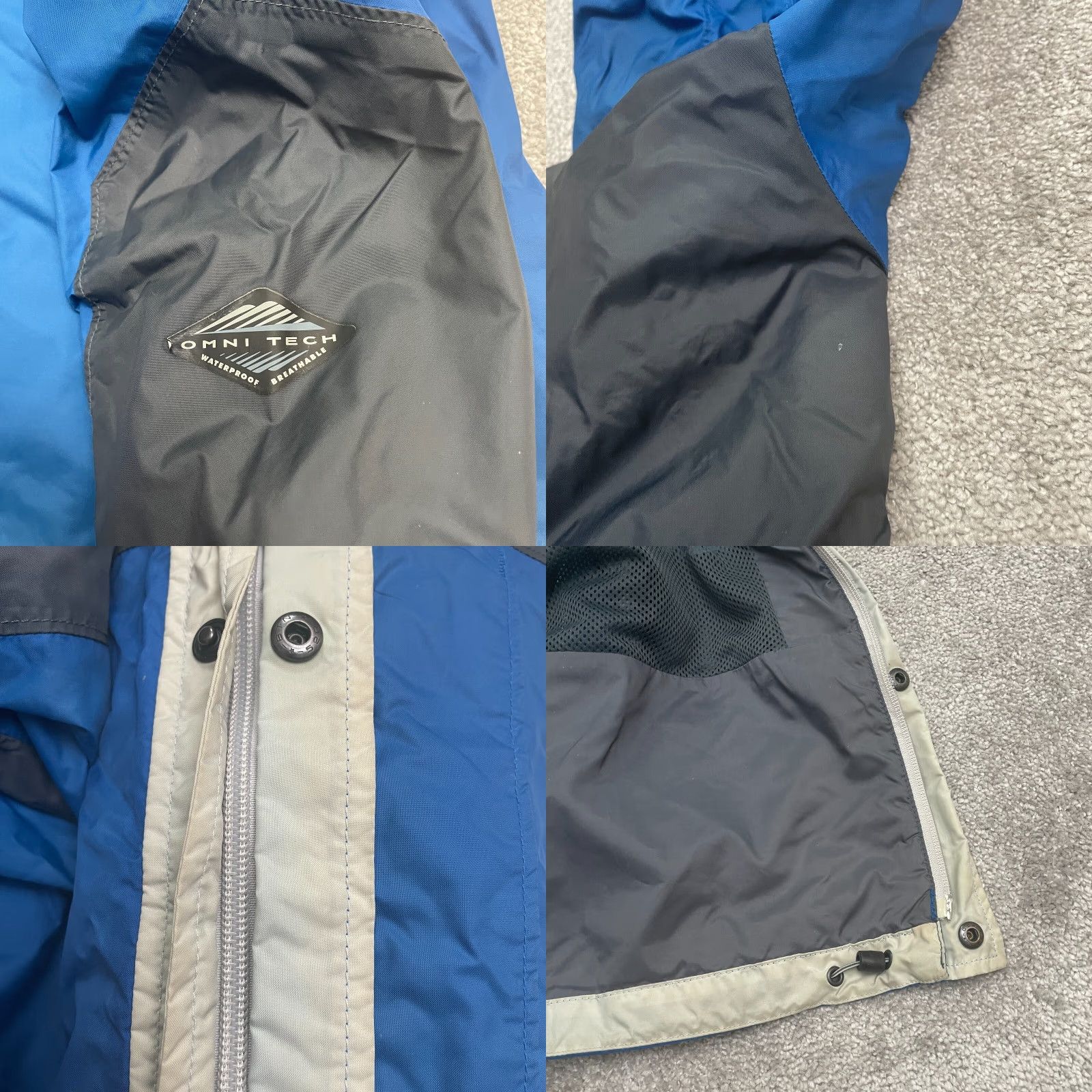 Vintage Columbia Omni Tech Water Light II Windbreaker Jacket Men XL Blue Hoodie Packable Size US XL / EU 56 / 4 - 8 Thumbnail