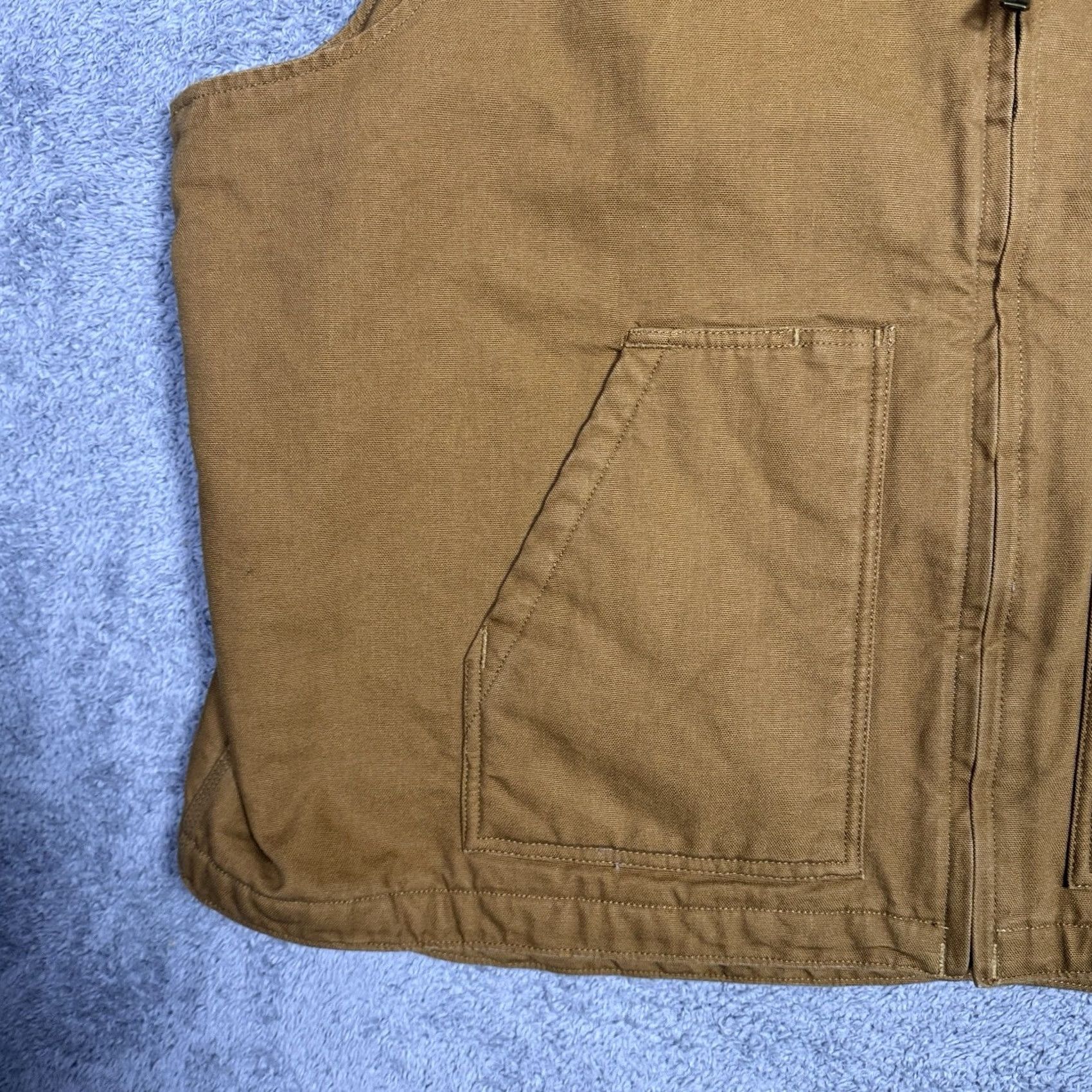 Carhartt Carhartt Vest Mens 3XL XXXL Sherpa Lined Full Zip Workwear Utility 104277 BRN Size US XXL / EU 58 / 5 - 2 Thumbnail