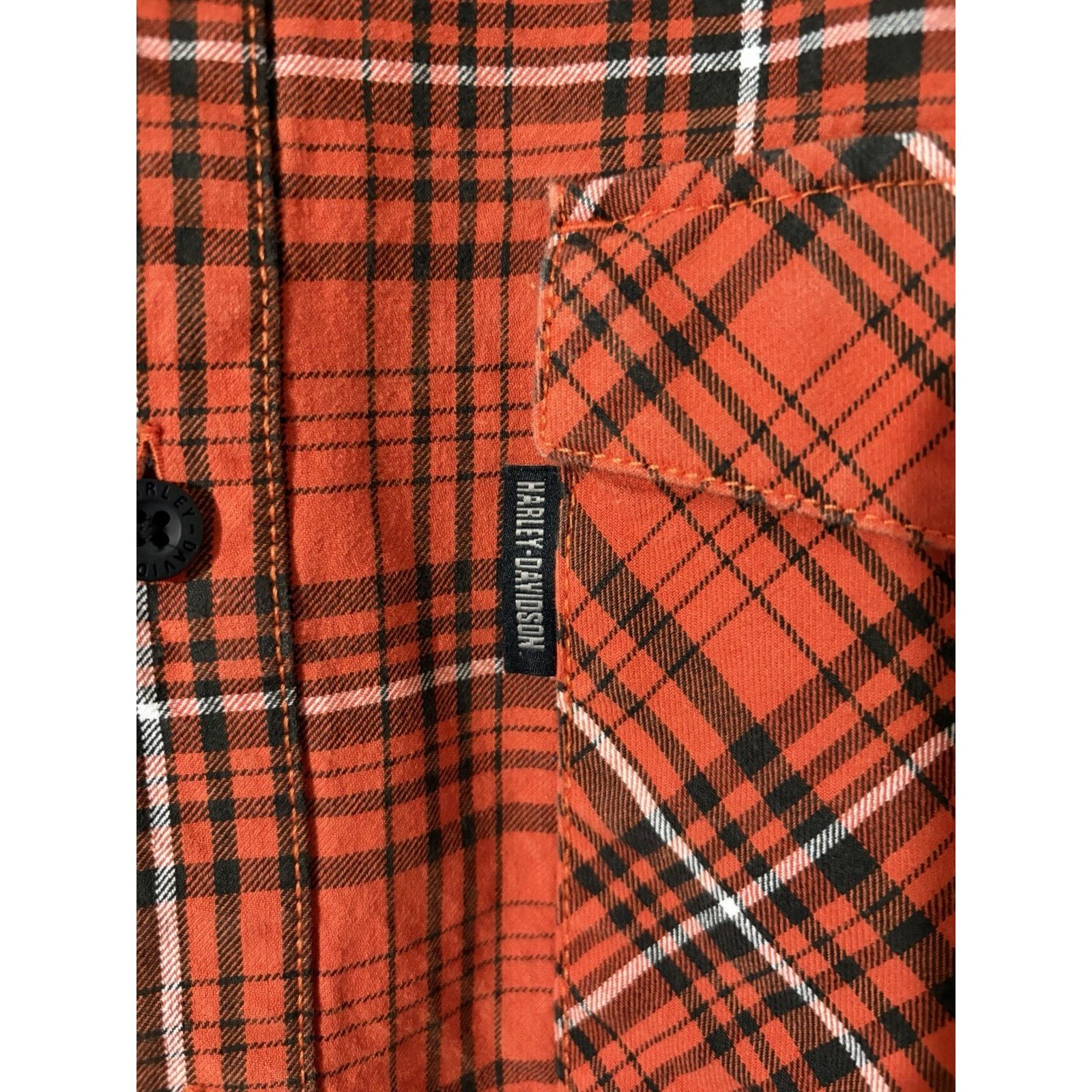 Harley Davidson Harley Davidson Essence Flannel Sz L Orange Motorcycle Biker Size US L / EU 52-54 / 3 - 3 Thumbnail