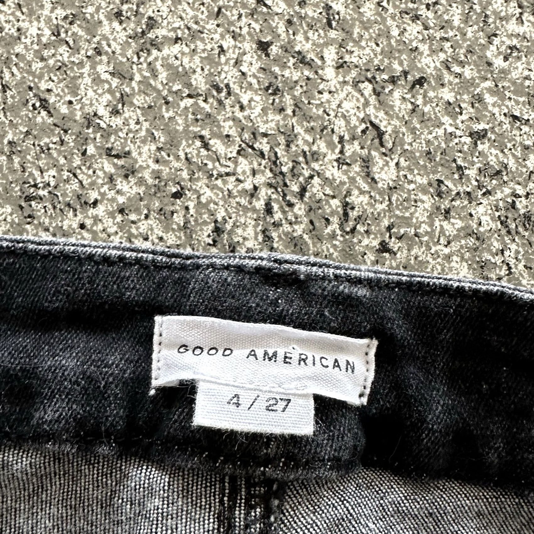 Good American Good American Jeans Womens 4 27x25 Mid Rise Straight Black Jeans Size 27" / US 4 / IT 40 - 3 Thumbnail
