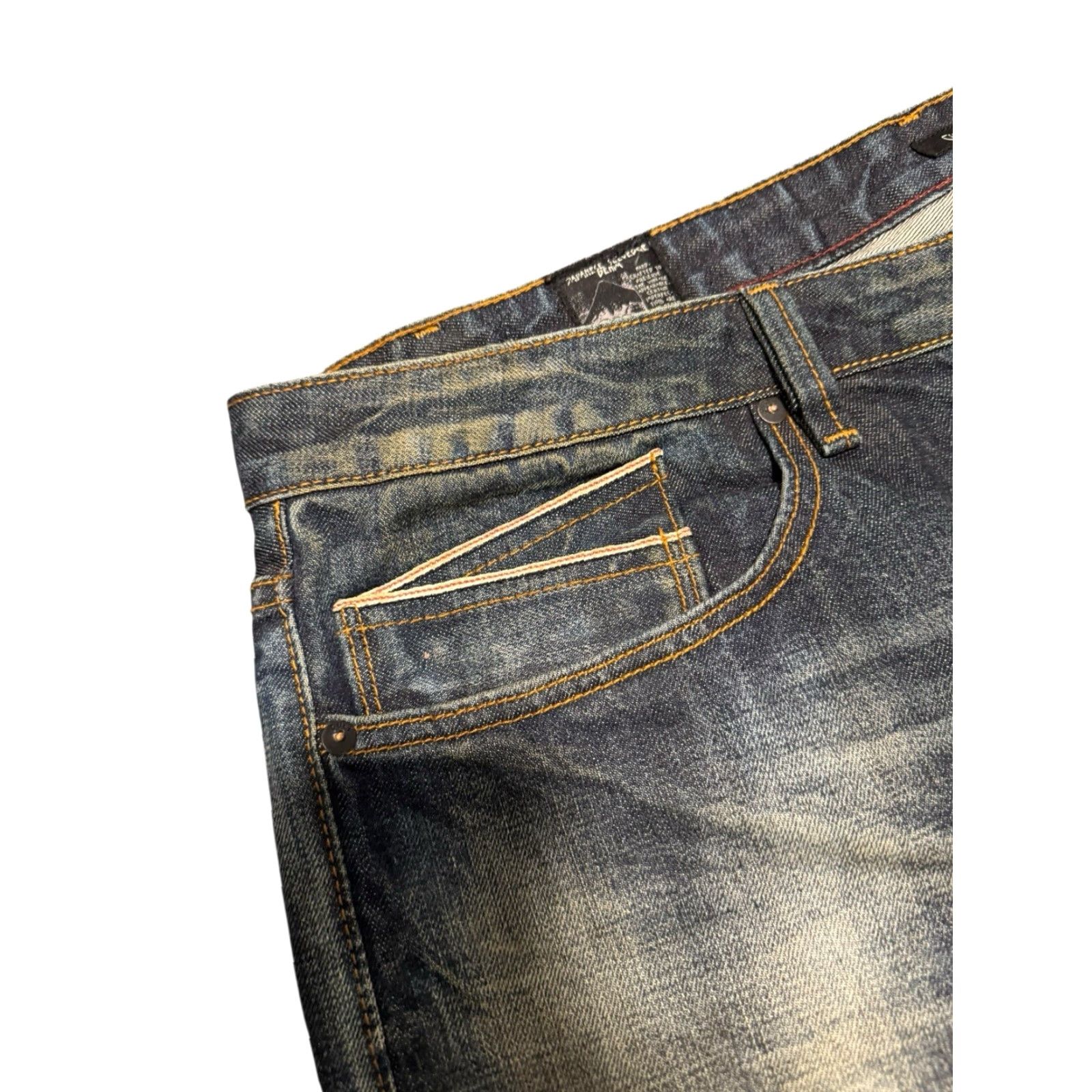 Cult Of Individuality VINTAGE CULT OF INDIVIDUALITY REBEL STRAIGHT JAPANESE SELVEDGE BLUE JEANS MENS 44X34 Size US 44 / EU 60 - 5 Thumbnail