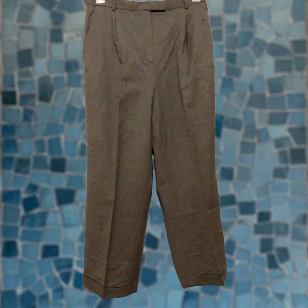 Brooks Brothers Brooks Brothers Dress Pants Women's 12 Gray Wool 98% Wool Blend Dresses Pants Wool Dress Pants Women 12 Gray Brooks Brothers Size 34" / US 12 / IT 48 - 1 Thumbnail