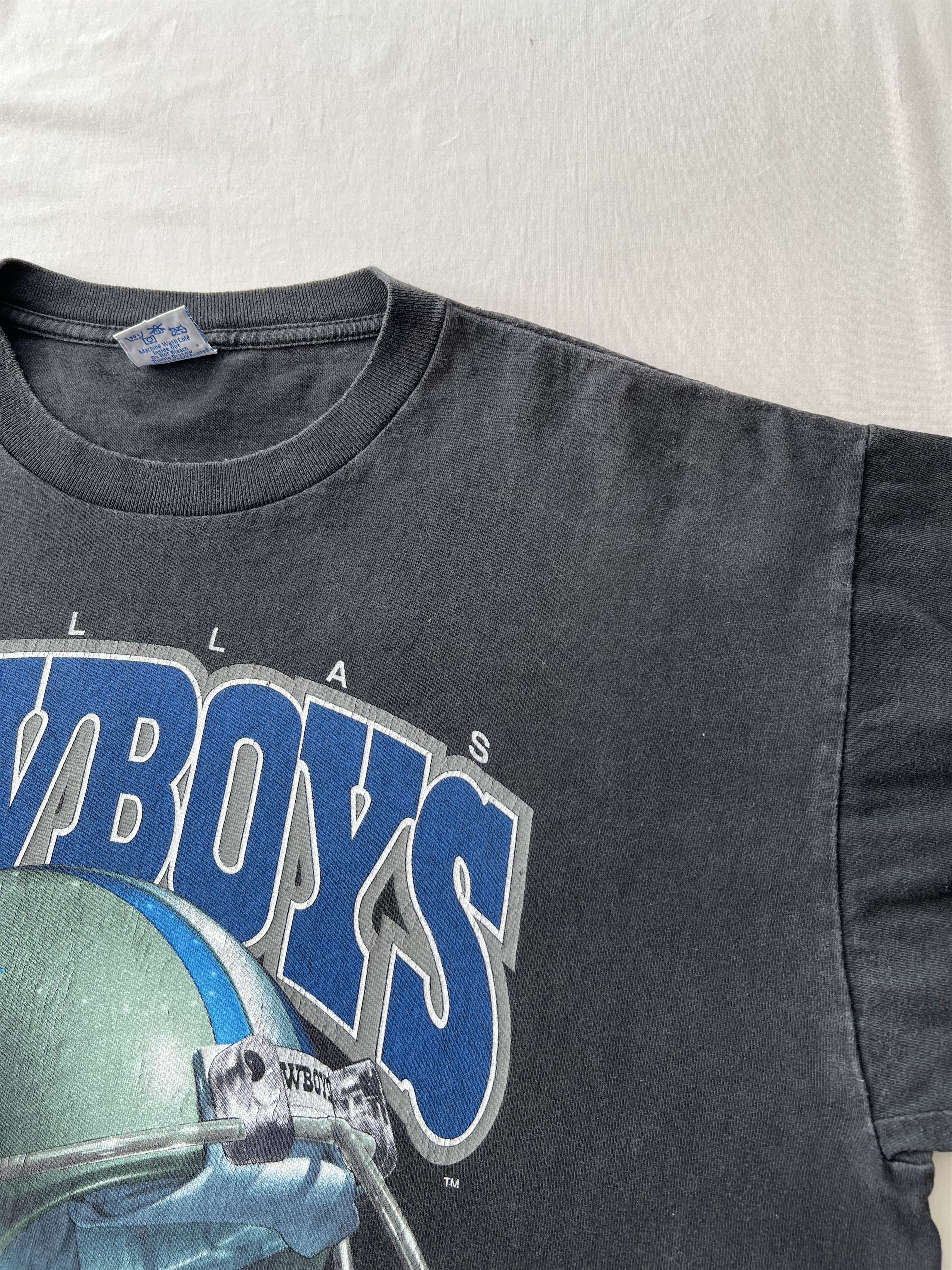 NFL Vintage 1992 Dallas Cowboys NFL Salem Black T-shirt Size US XL / EU 56 / 4 - 12 Thumbnail