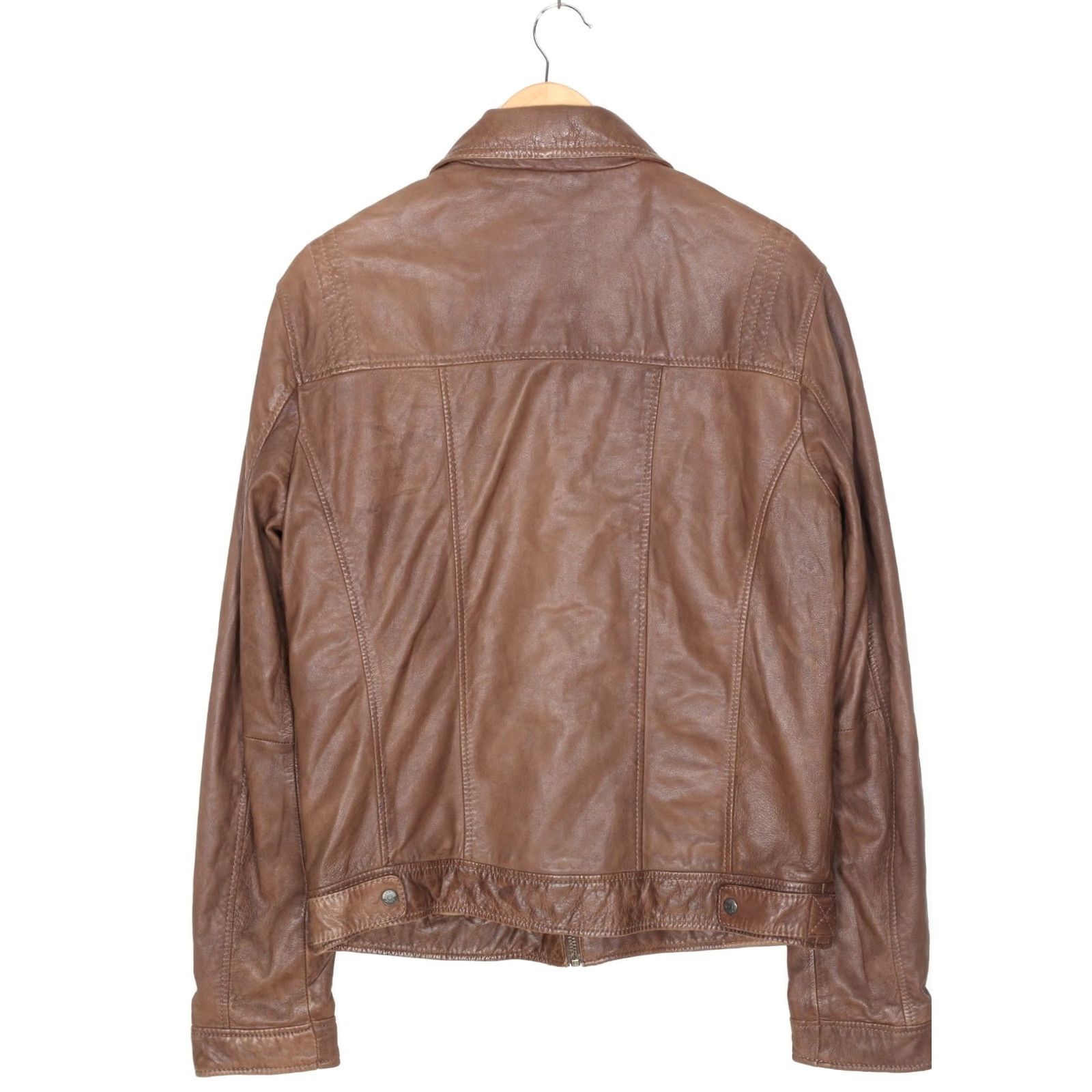 Vintage OAKWOOD Soft Leather Jacket Men L Brown MJ5403 Jacket Mens Leather Coat MJ5403 Size US L / EU 52-54 / 3 - 3 Thumbnail