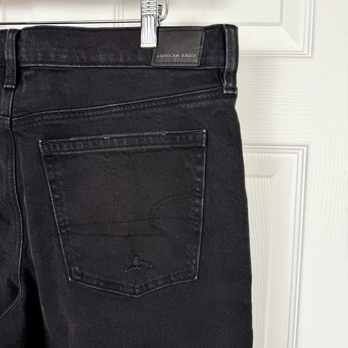 American Eagle Outfitters American Eagle Jeans 14 Black Super High-Rise Ankle Straight Size 36" / US 14 / IT 50 - 6 Thumbnail