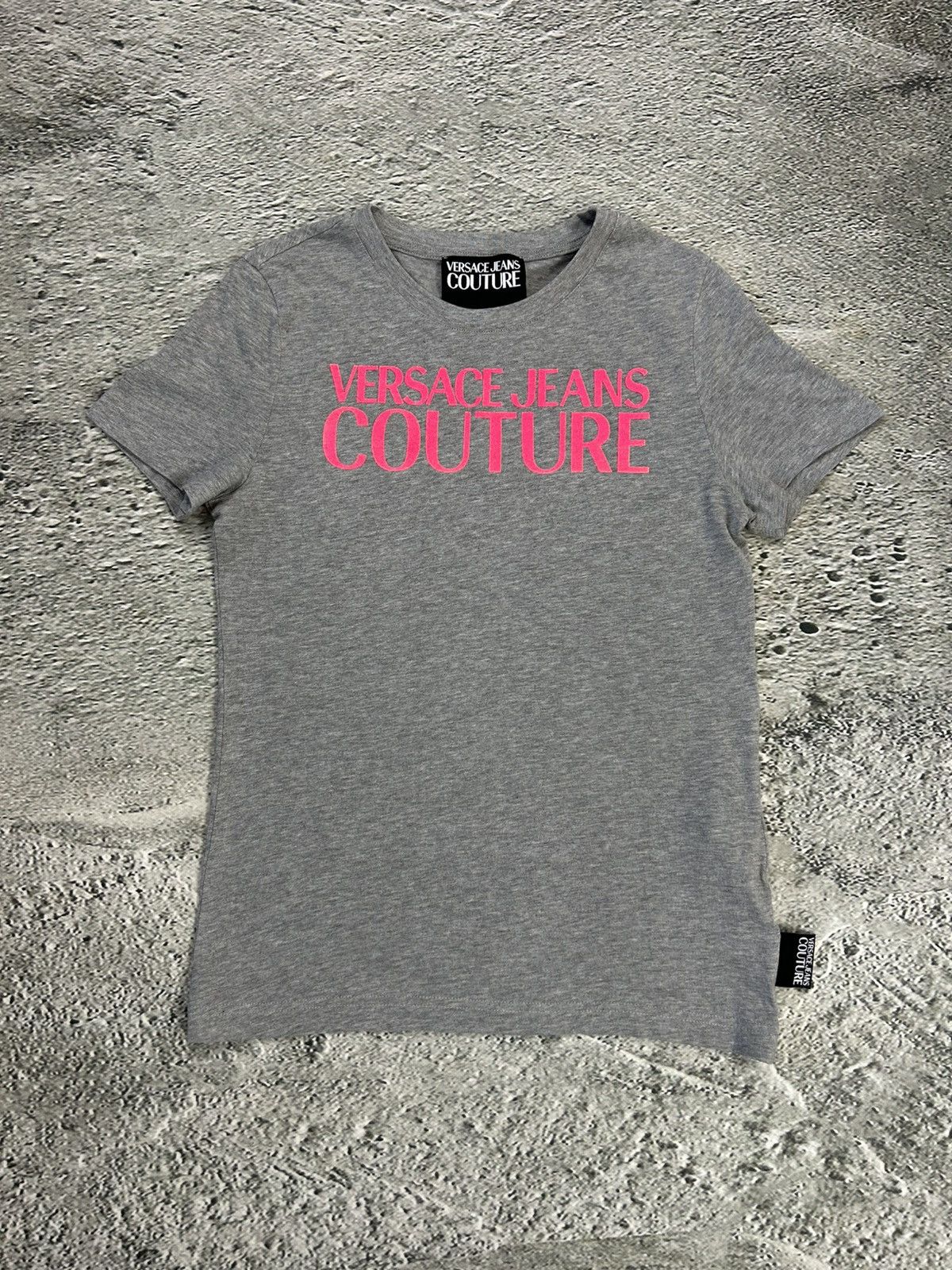 Versace Jeans Couture Versace Jeans Couture t-shirt grey pink big logo Size S / US 4 / IT 40 - 1 Thumbnail