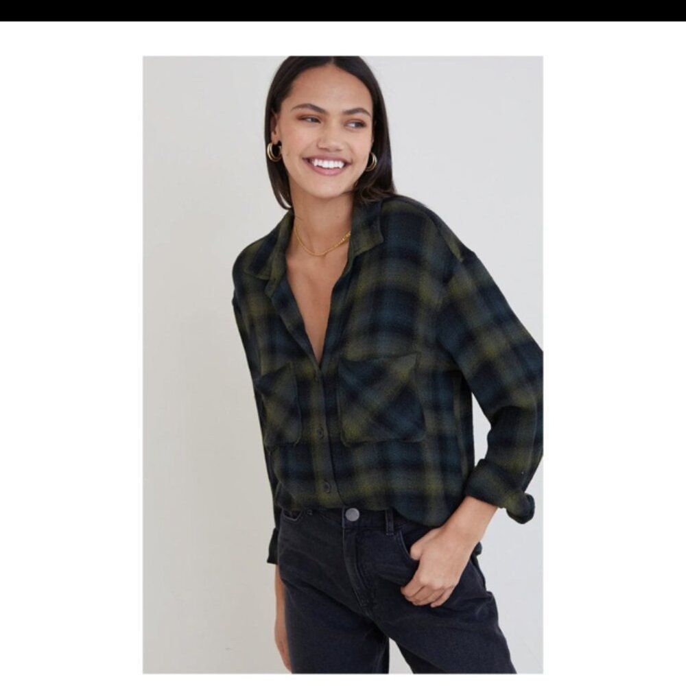 Bella Dahl shops Plaid Buttonup