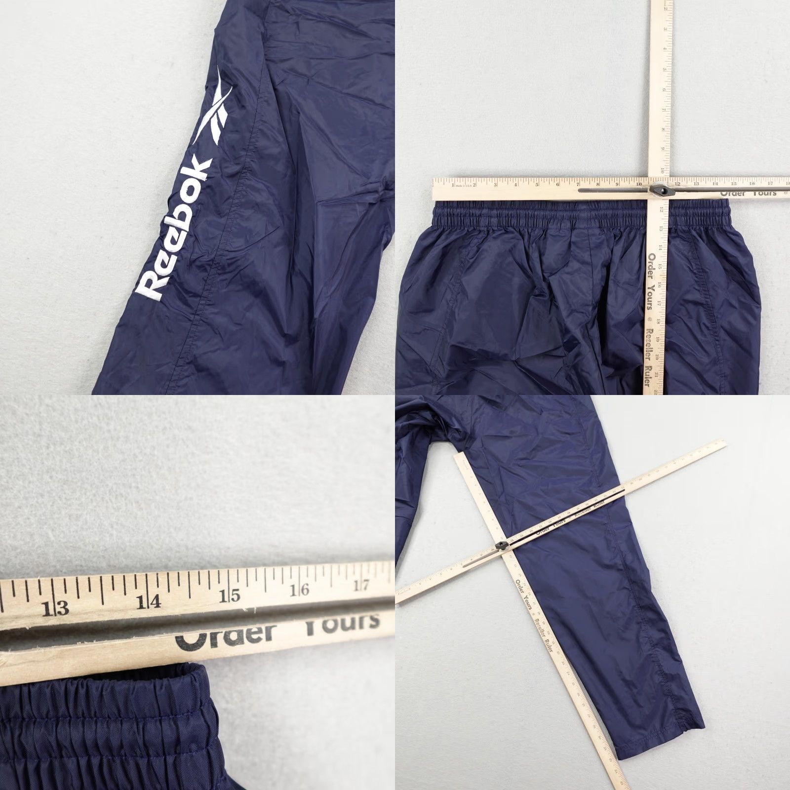Reebok VINTAGE Reebok Track Pants Men XL Blue Windbreaker Joggers Y2K Ankle Zip Activewear Size US 36 / EU 52 - 8 Thumbnail