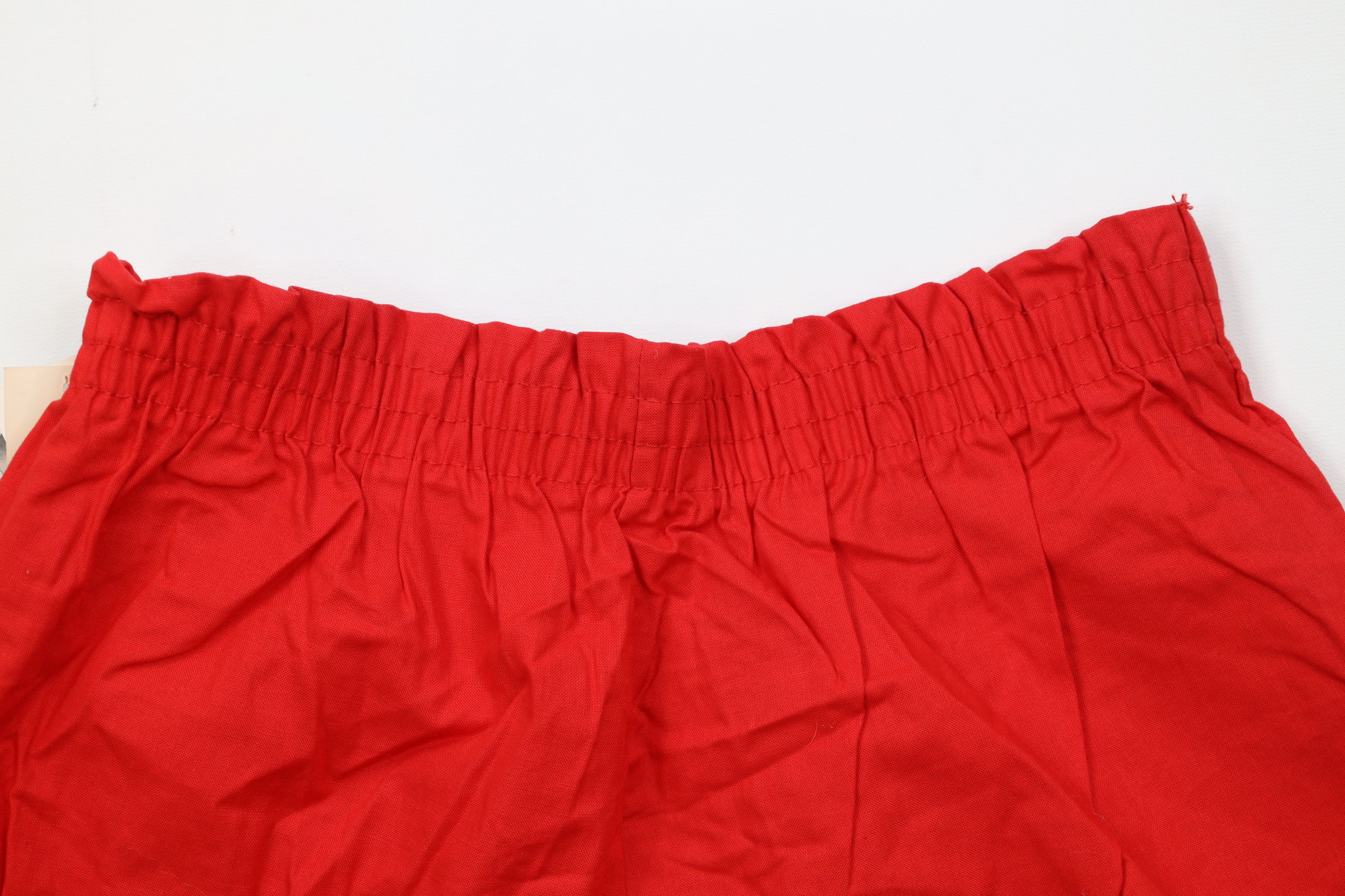 Vintage Deadstock Vintage 90s Streetwear Blank Shorts Red Cotton USA Size 36" / US 14 / IT 50 - 9 Thumbnail