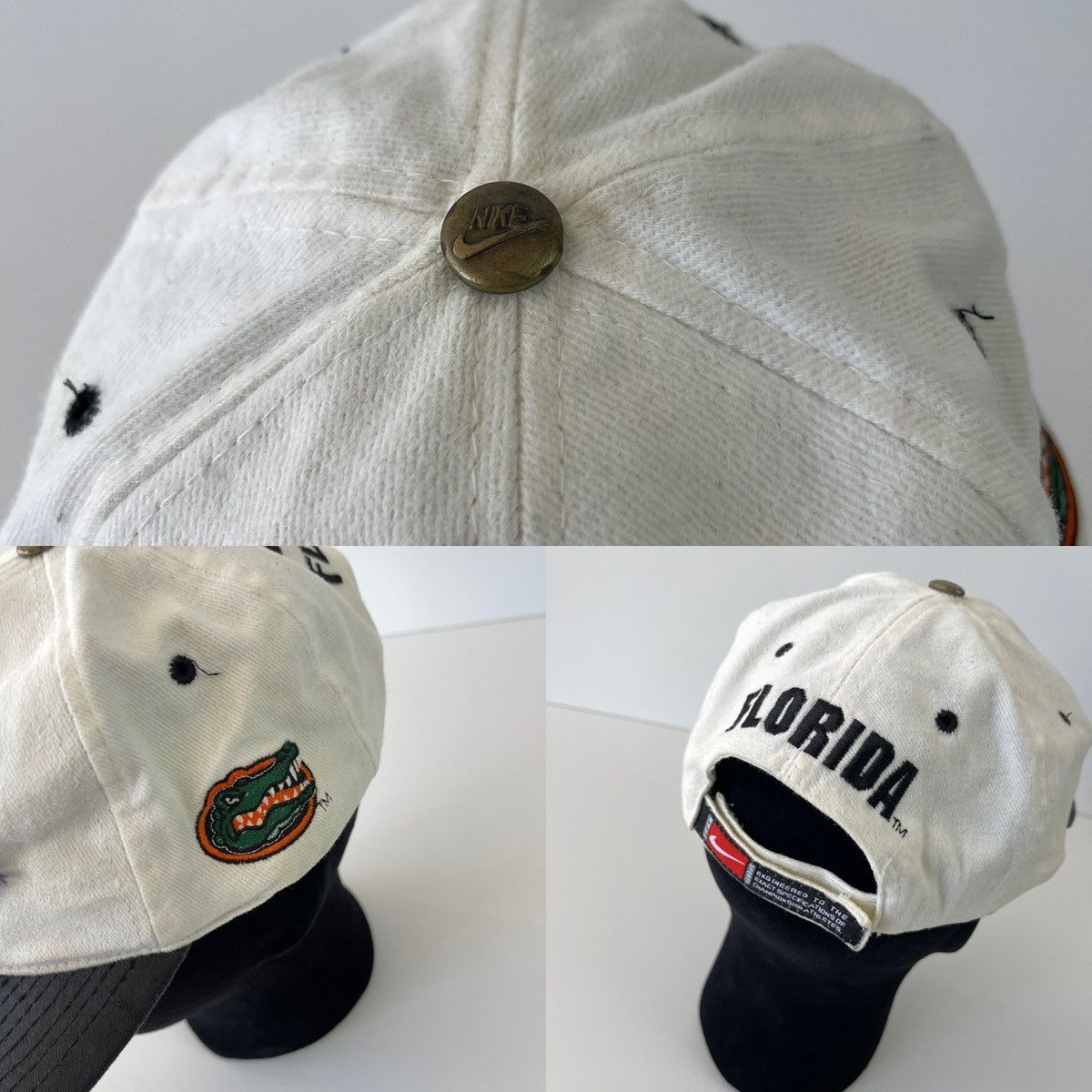 Nike Nike Team Florida Gators 90’s Vintage Baseball Cap White Size ONE SIZE - 7 Thumbnail