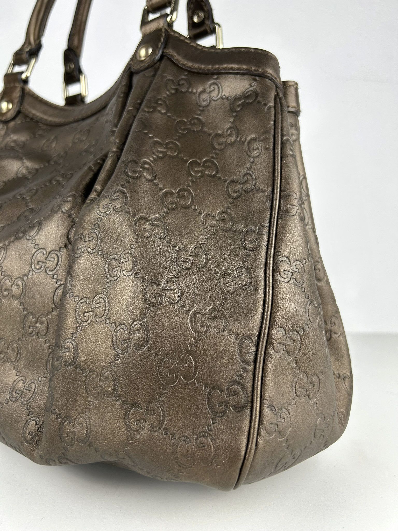 Gucci Gucci guccissima sukey medium size leather handbag Size ONE SIZE - 11 Thumbnail