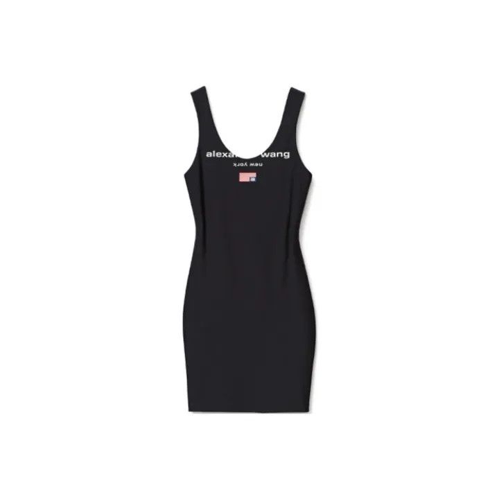 Alexander Wang Alexander Wang Black Sporty Logo Dress 0079 Size S / US 4 / IT 40 - 1 Thumbnail