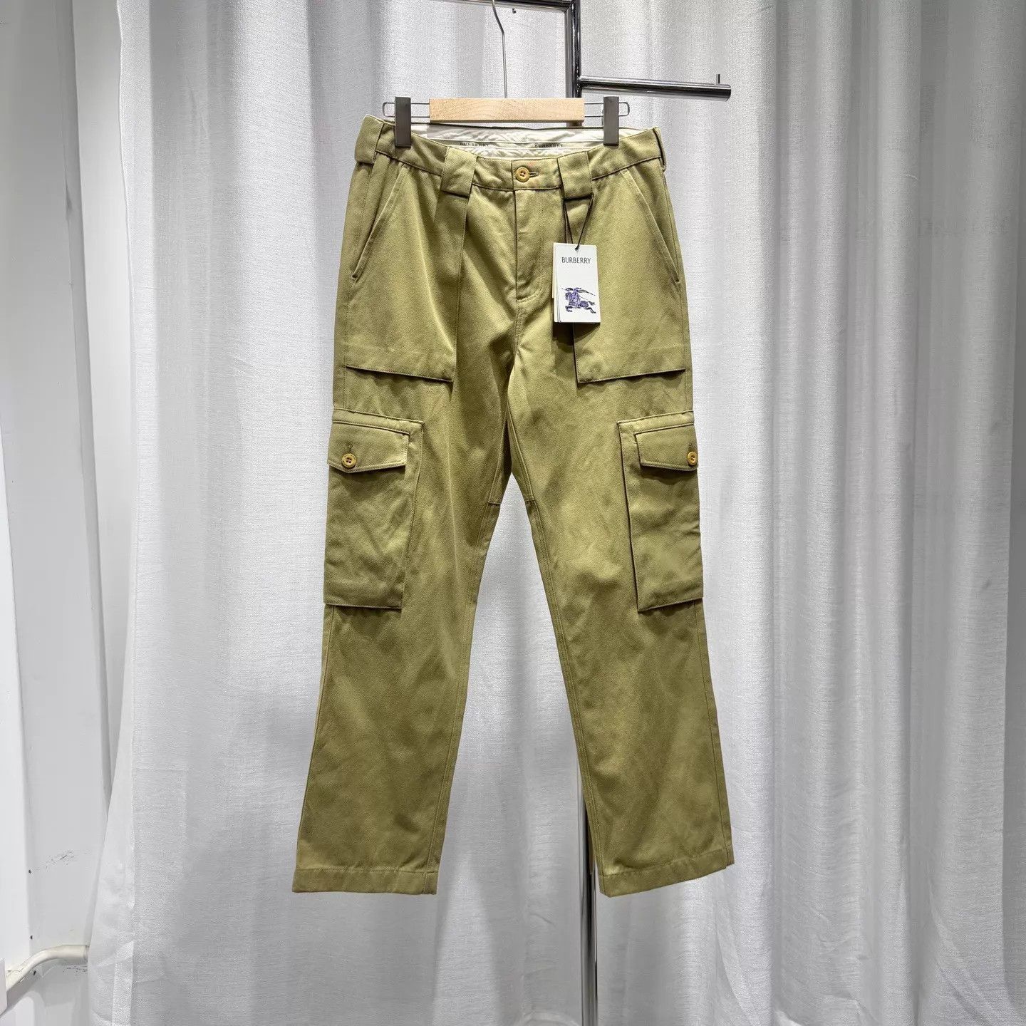 Burberry Burberry 99 New Khaki Cargo Col Logo Embroidery 46 Size US 30 / EU 46 - 1 Thumbnail