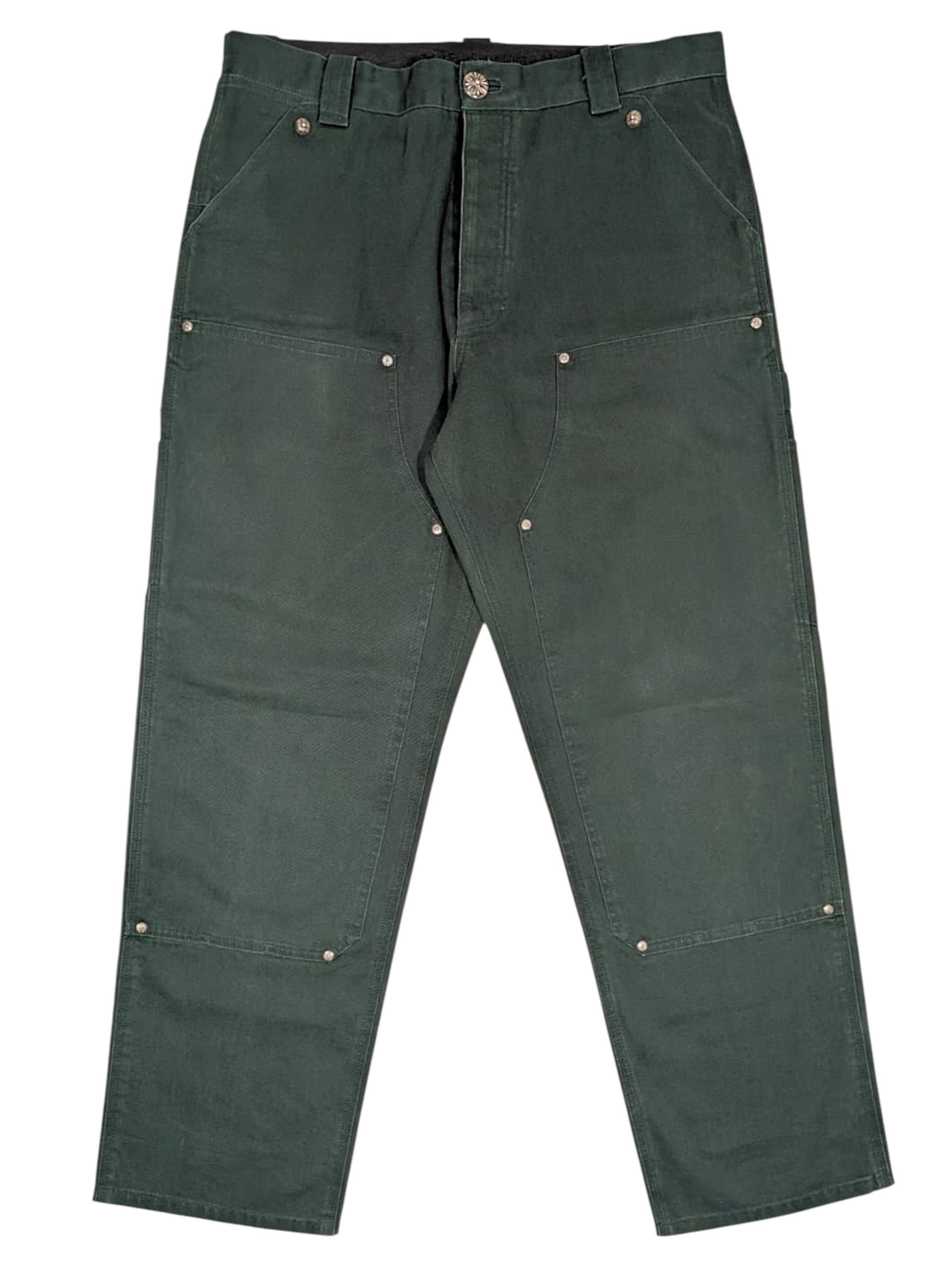 Chrome Hearts CH Japan Exclusive Green Double Knee Carpenter Pants Size US 34 / EU 50 - 1 Thumbnail