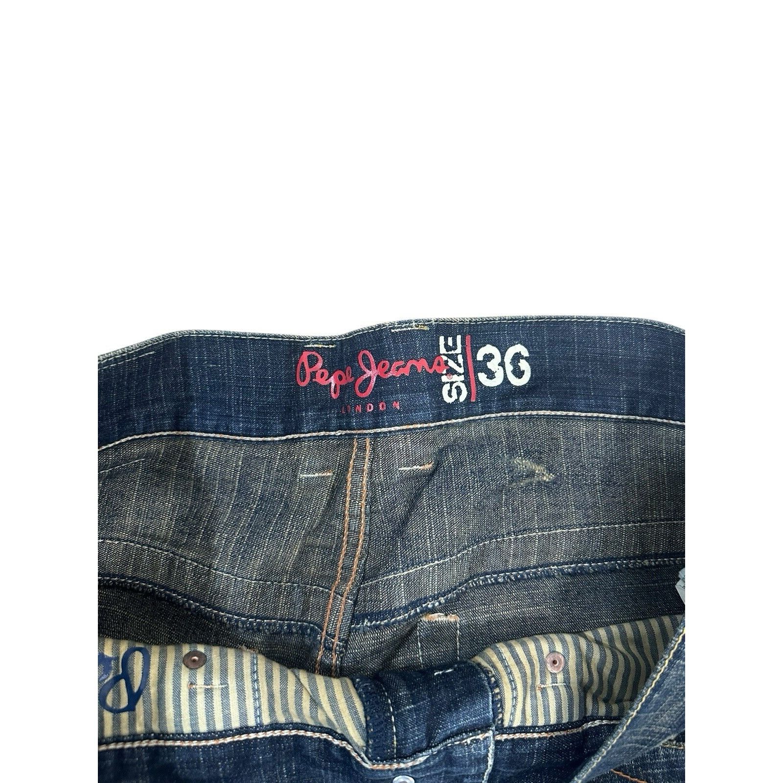 Pepe Jeans Vintage Pepe London Baggy Denim Jeans Distressed Mud Hip Hop Size US 36 / EU 52 - 6 Thumbnail