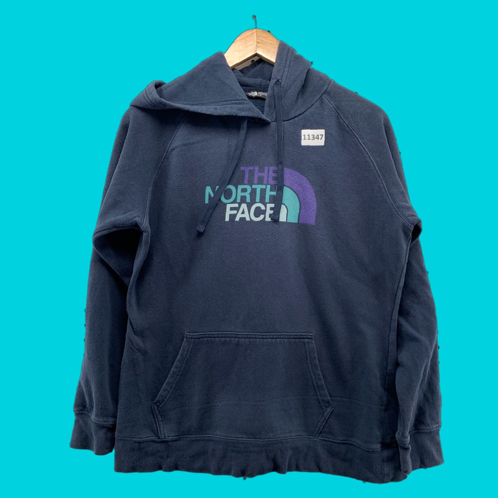 The North Face The North Face Hoodie Womens Medium Blue Outdoor 20.5x25.5 Sweatshirt Pullover Casual Travel Mens Womens Size M / US 6-8 / IT 42-44 - 1 Thumbnail