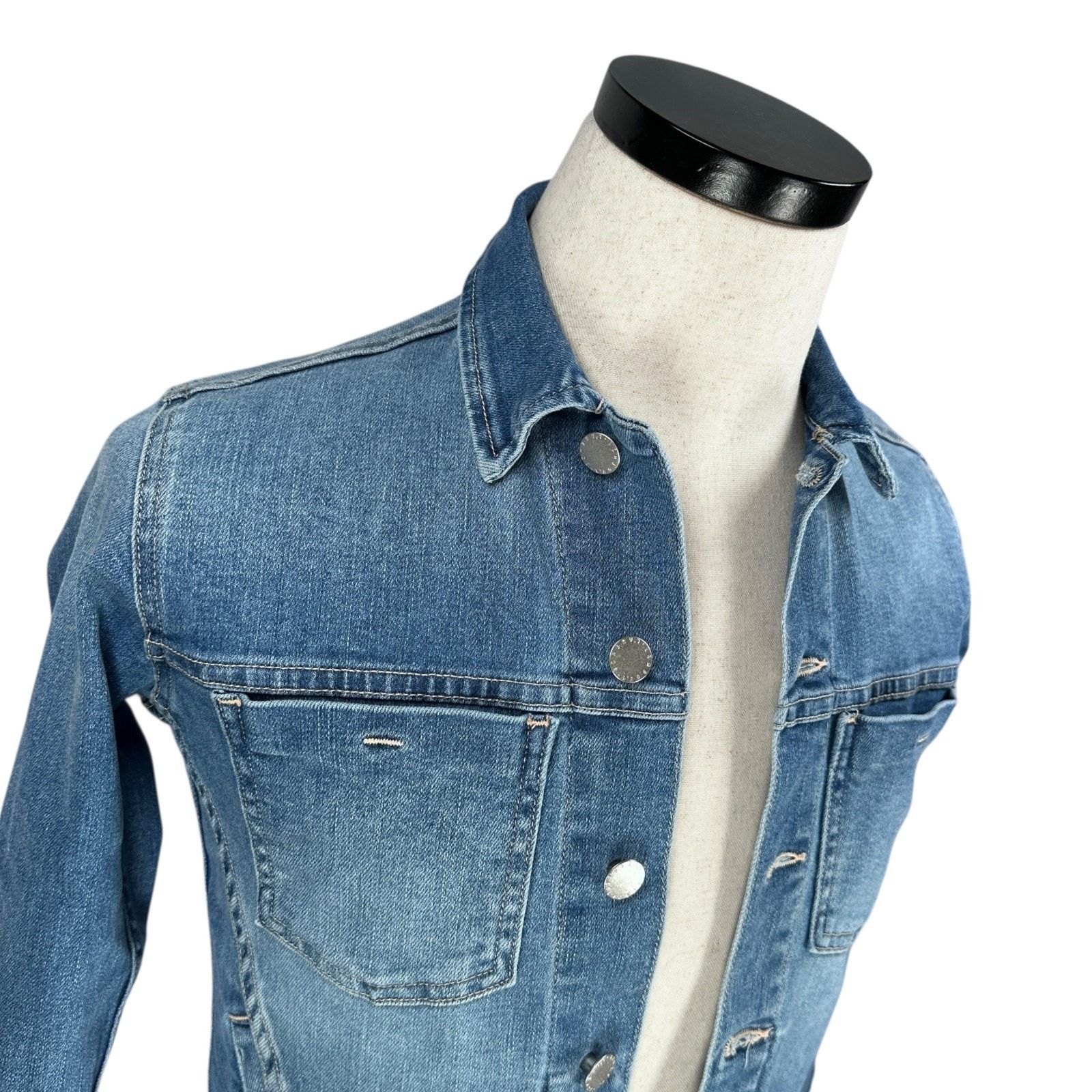 L'AGENCE L'Agence Janelle Denim Jacket Women XS Alamo Blue Raw New Size XS / US 0-2 / IT 36-38 - 2 Thumbnail