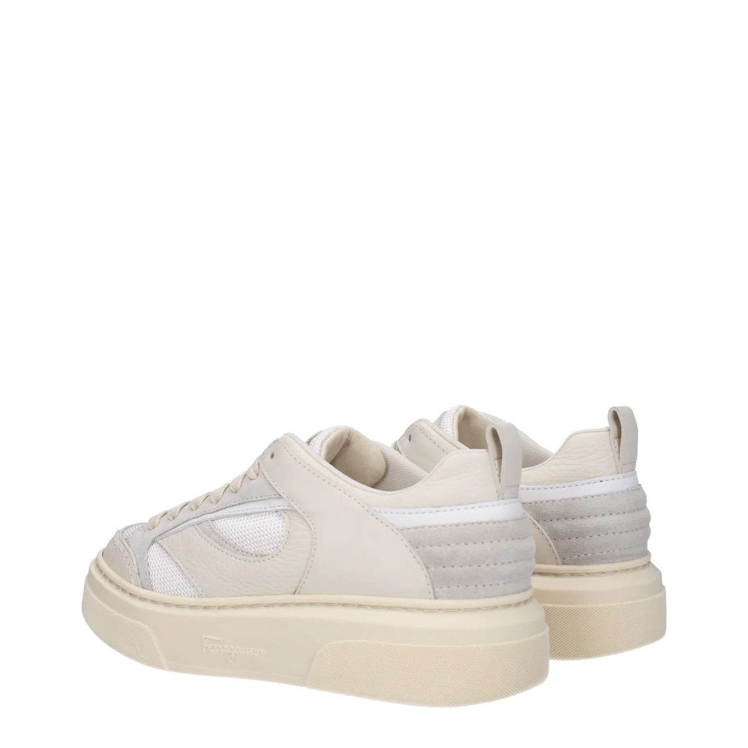 Salvatore Ferragamo ob1o1e1224 Leather Sneakers in Beige Size US 8.5 / IT 38.5 - 4 Thumbnail